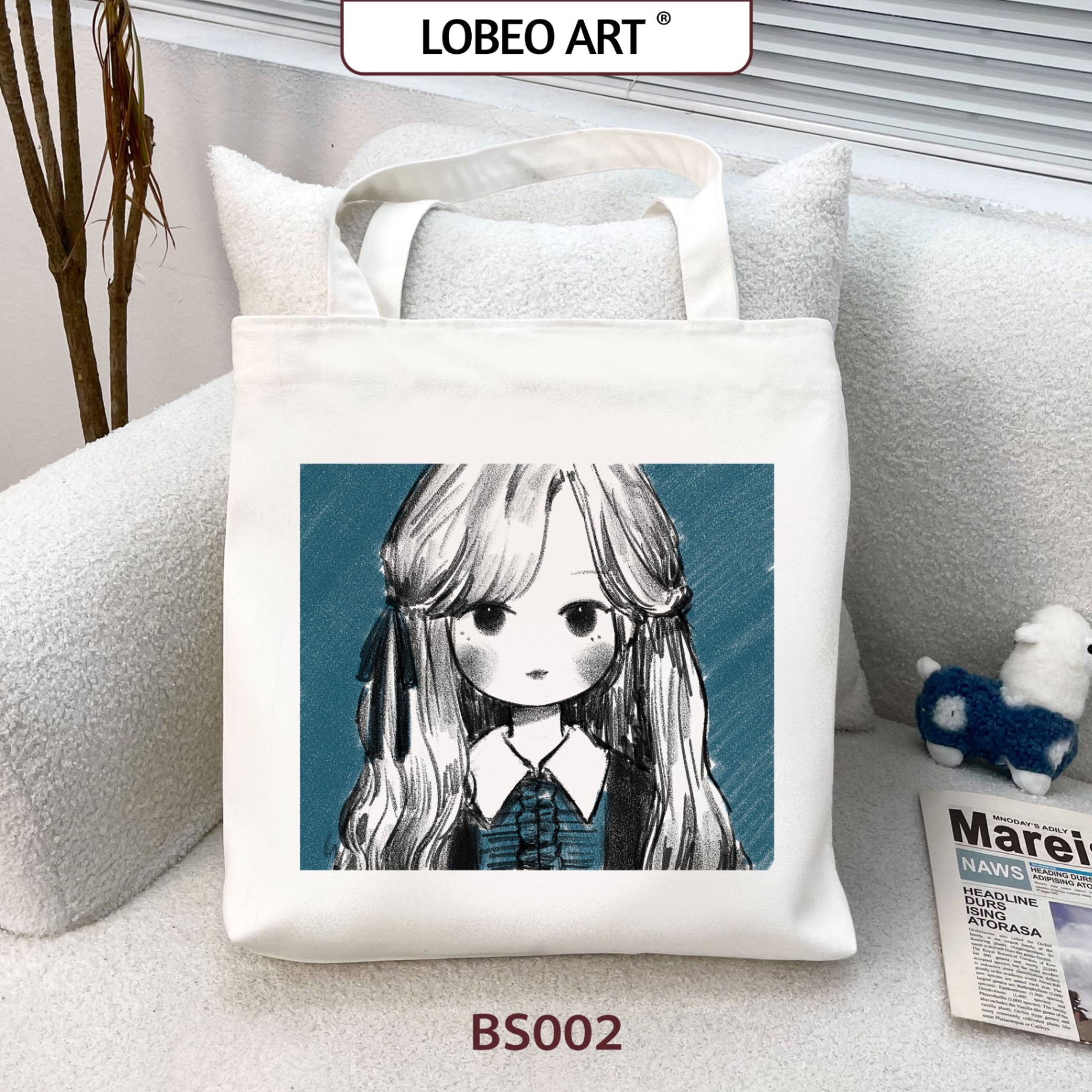 Túi tote, túi canvas Black Series - Little Doll BS002