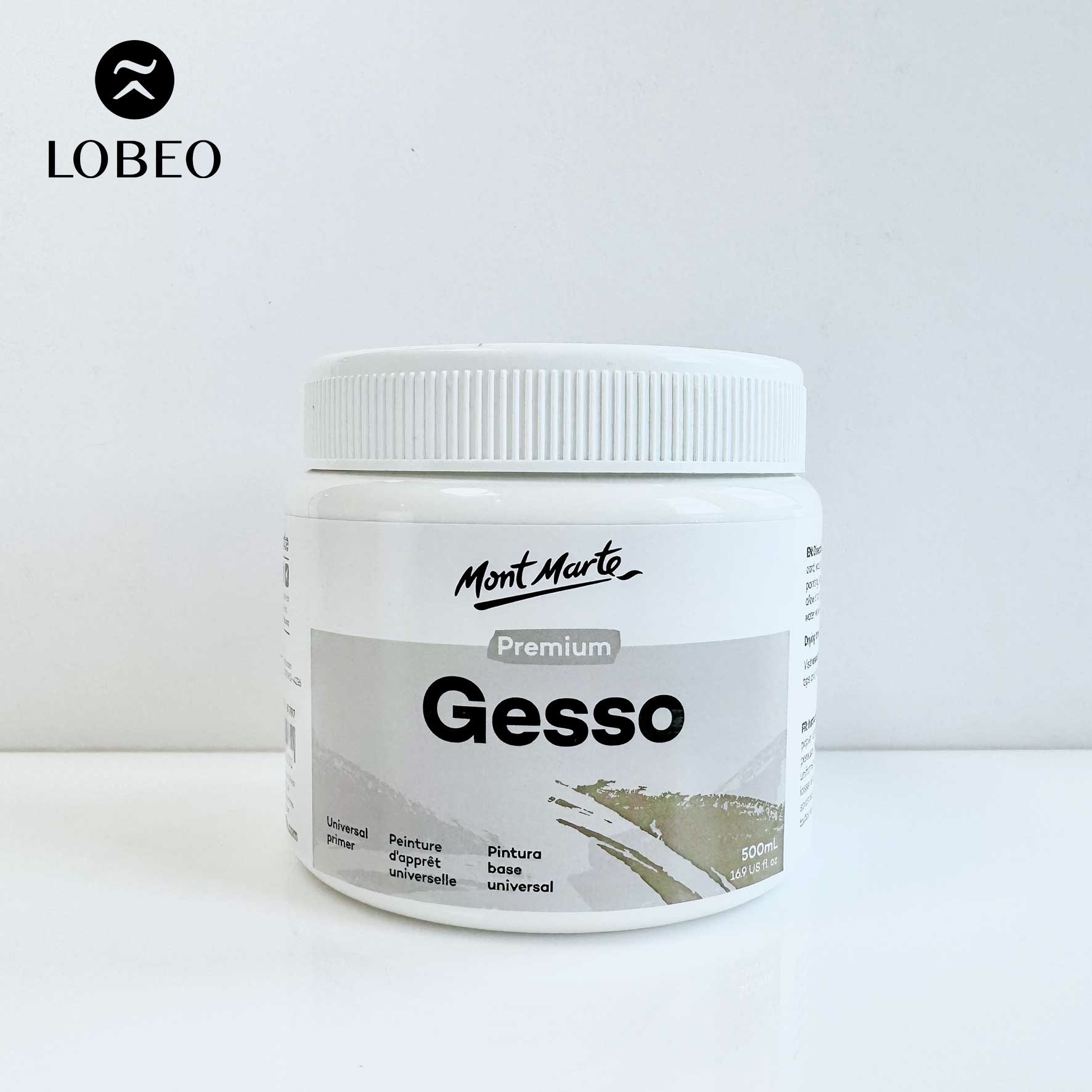 Gesso, sơn lót vẽ Acrylic, Sơn dầu Mont Marte 500ml