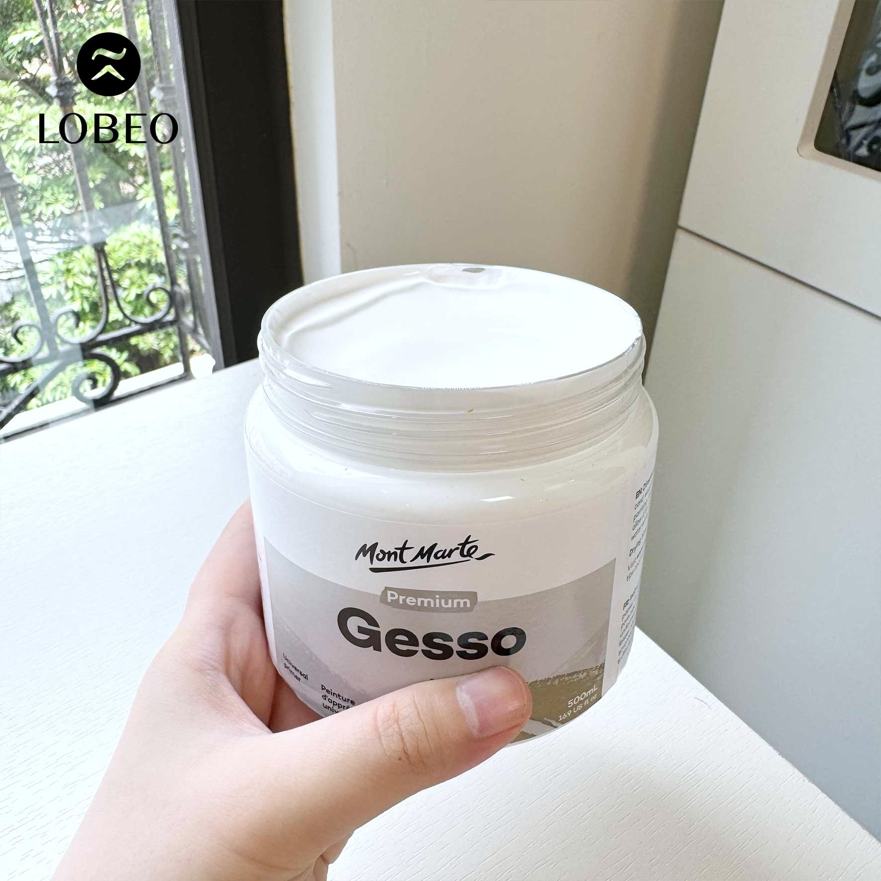 Gesso, sơn lót vẽ Acrylic, Sơn dầu Mont Marte 500ml