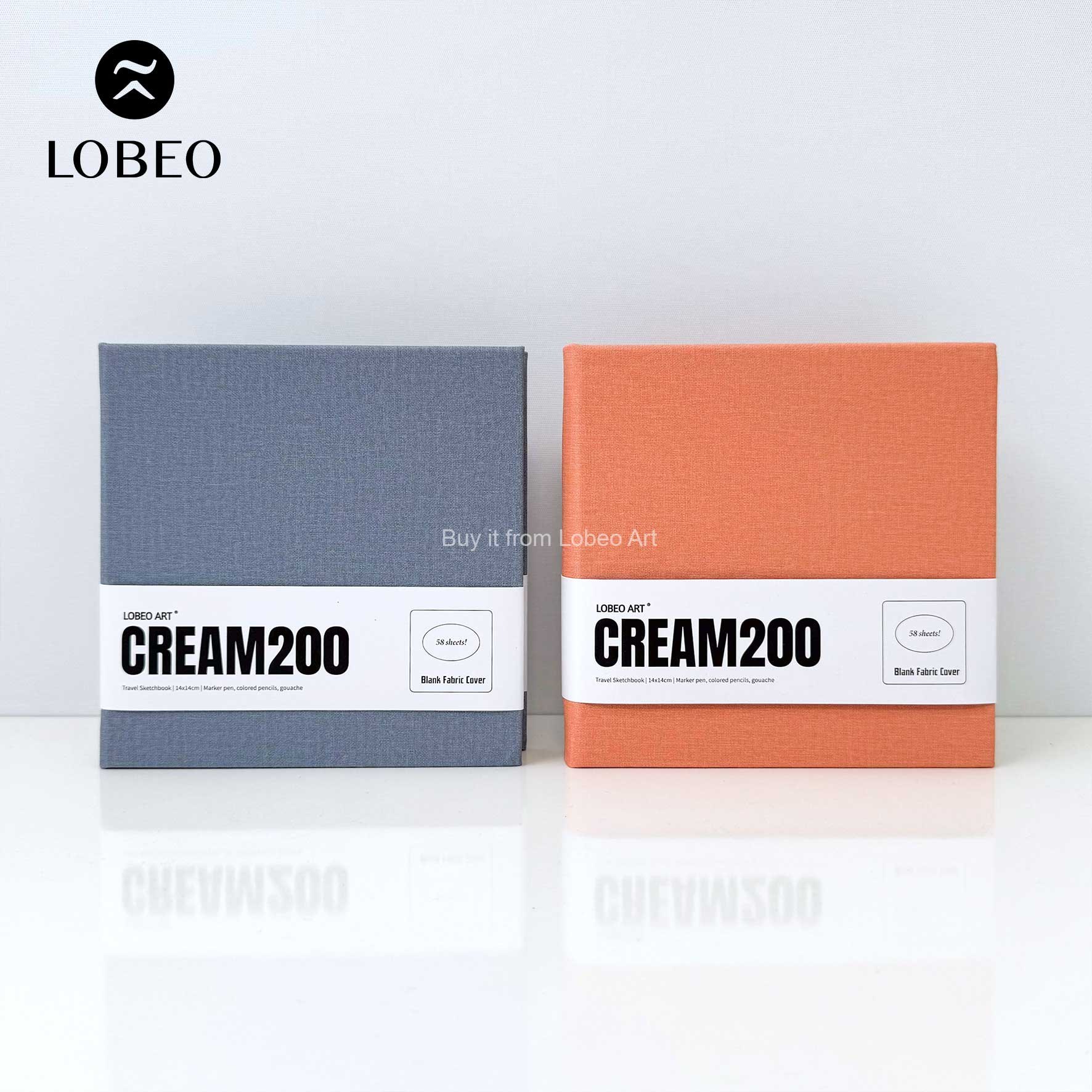 Sổ vẽ Lobeo Cream200 58 tờ gáy khâu 200gsm