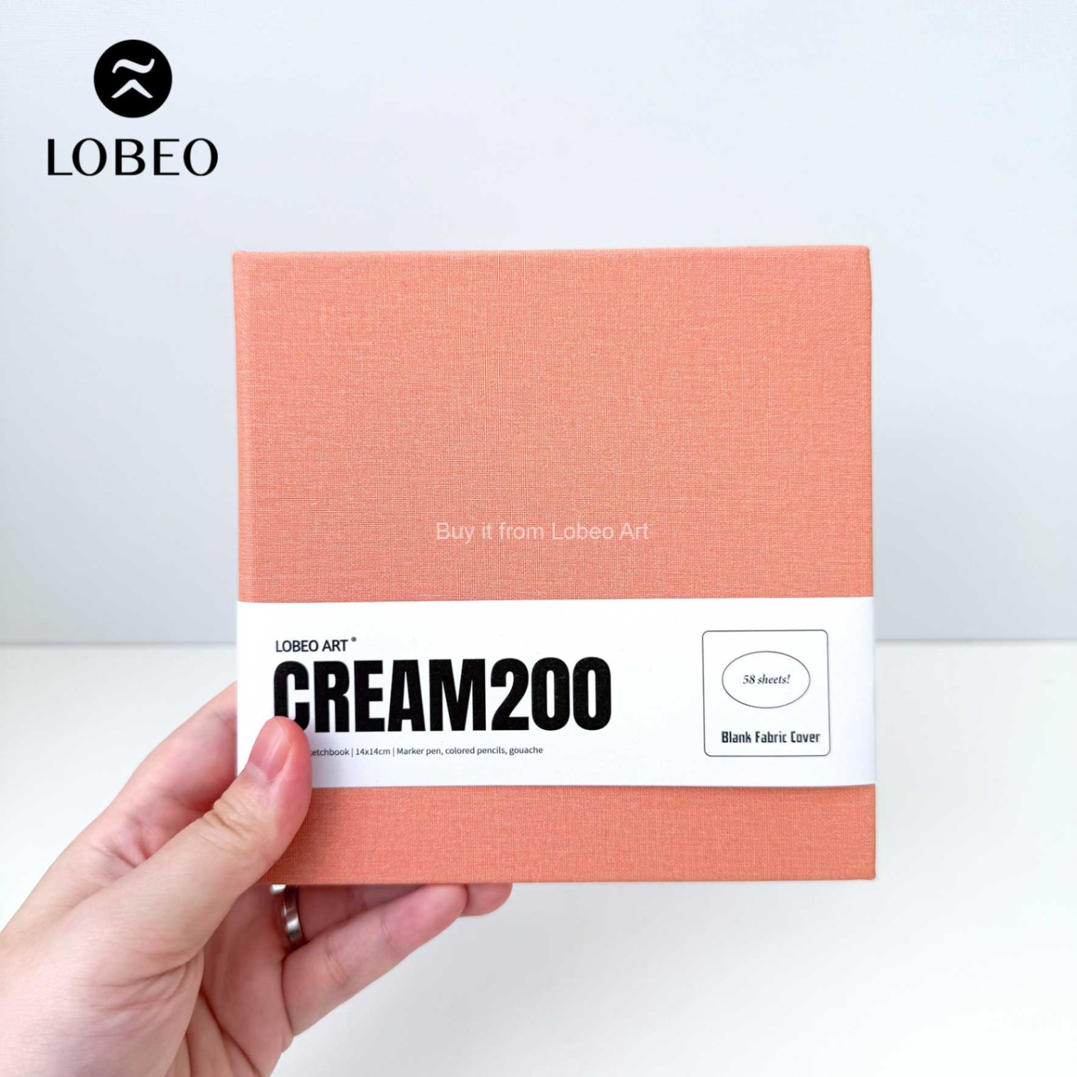 Sổ vẽ Lobeo Cream200 58 tờ gáy khâu 200gsm