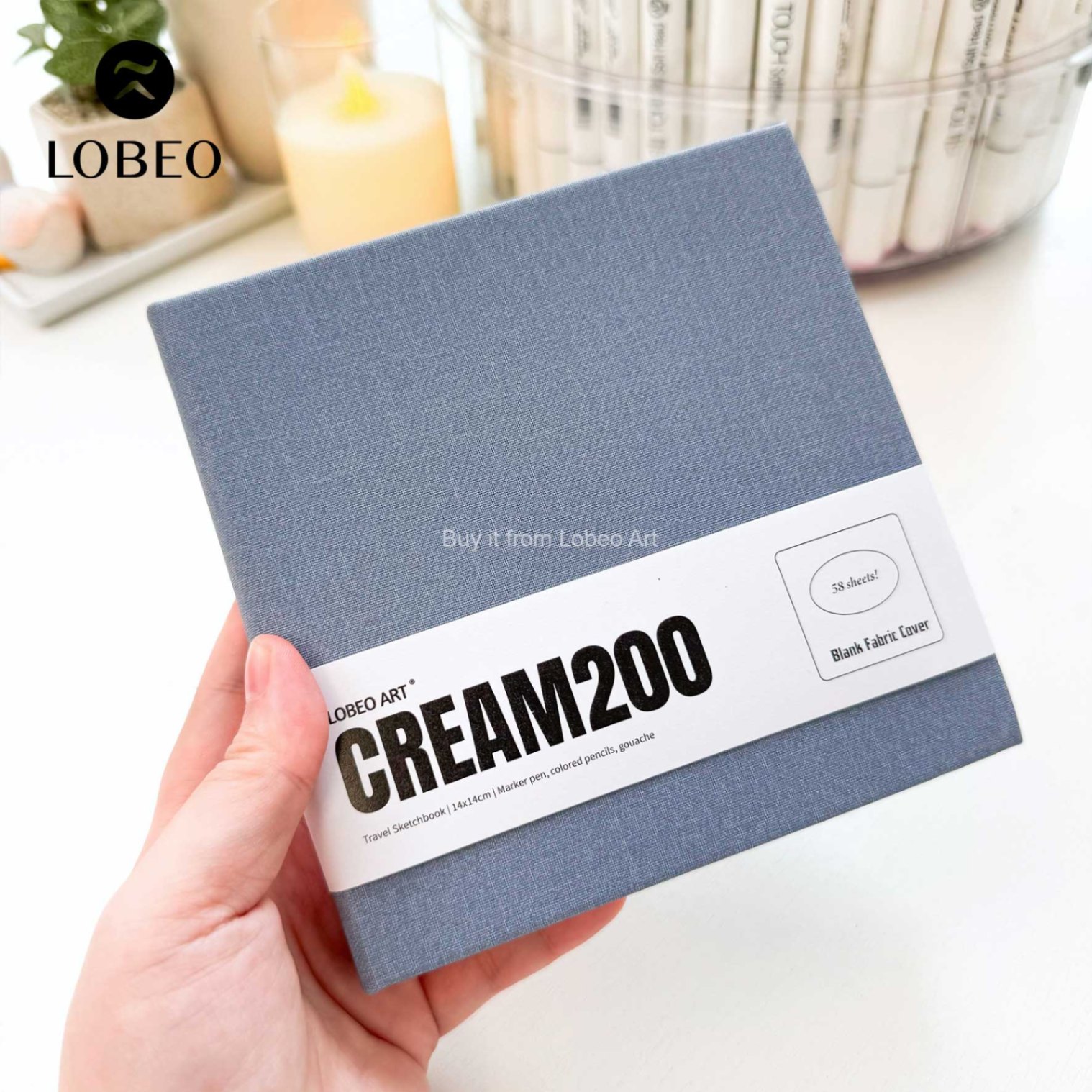 Sổ vẽ Lobeo Cream200 58 tờ gáy khâu 200gsm