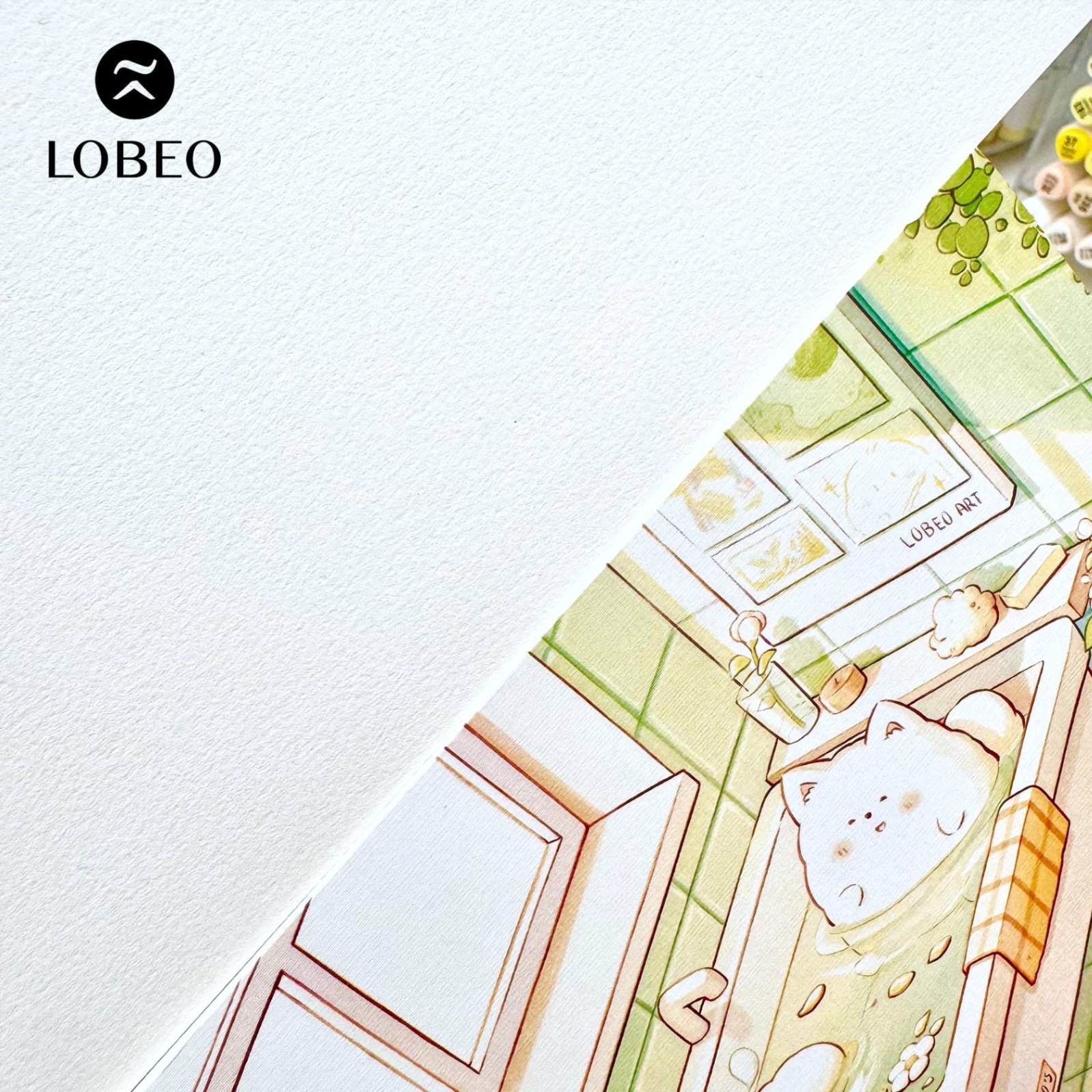 Sổ Lobeo Cream Artwork 160gsm 32 tờ