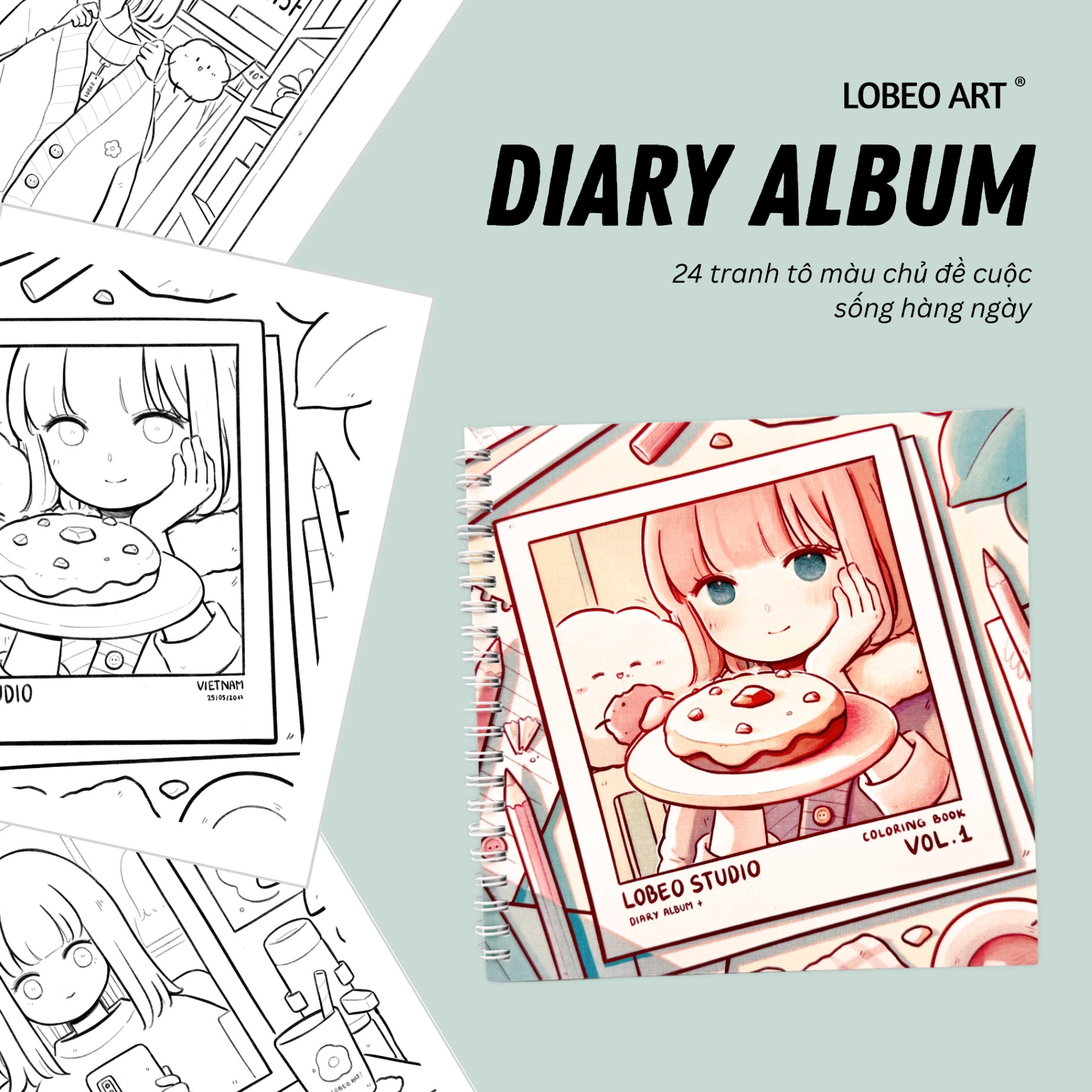 Sổ tô màu Lobeo Diary Album Vol.1