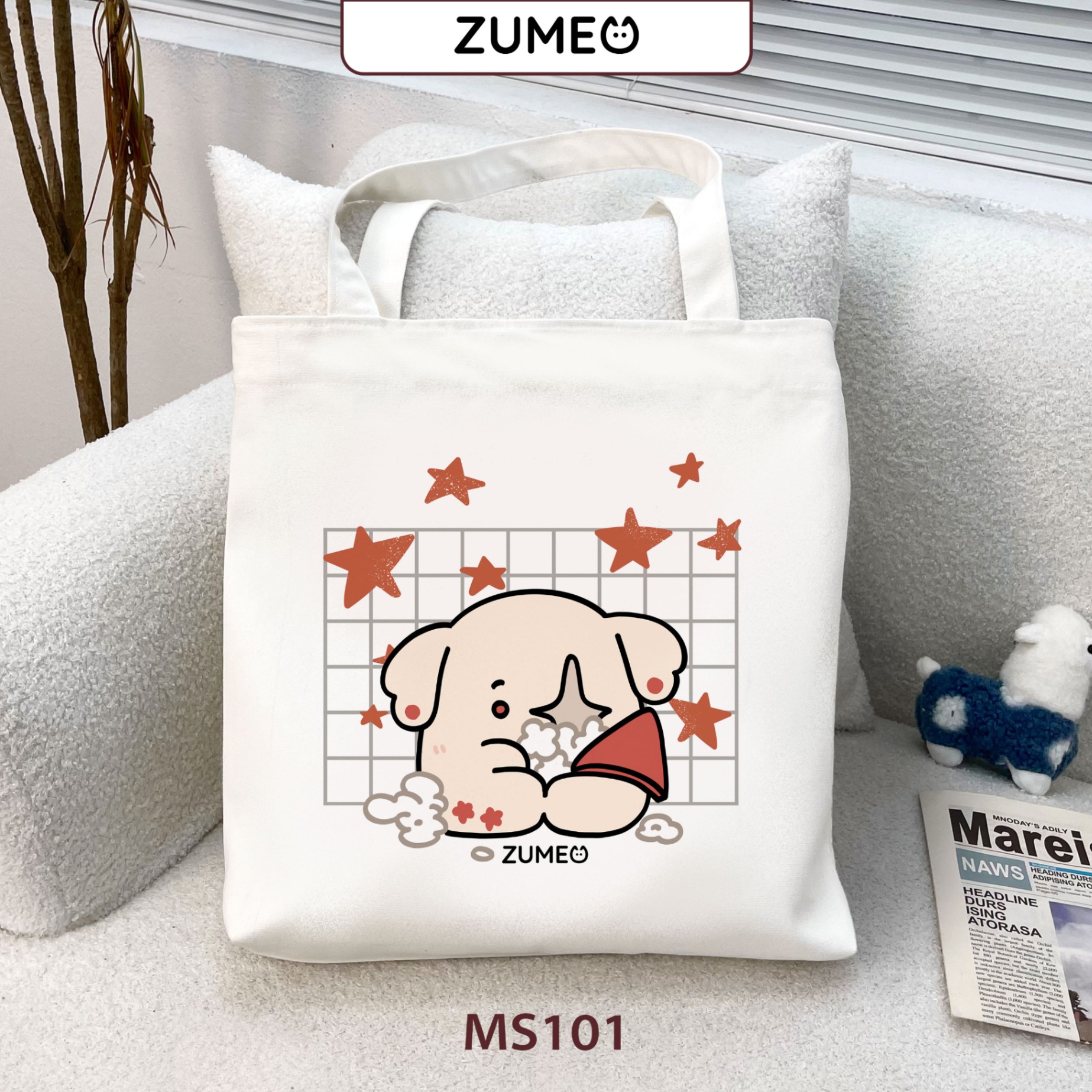 Túi tote, túi vải canvas Zumeo - BST Tili Land