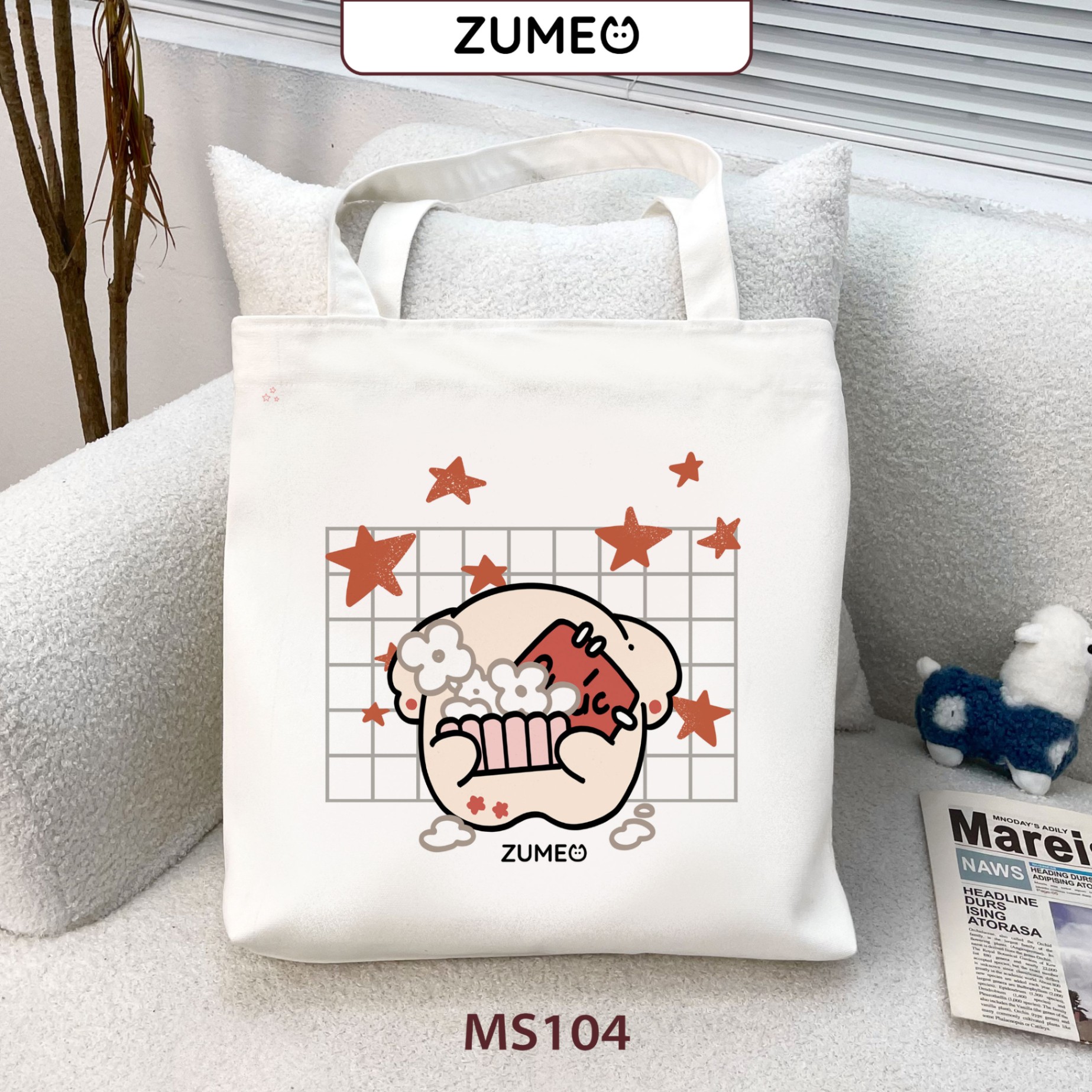 Túi tote, túi vải canvas Zumeo - BST Tili Land