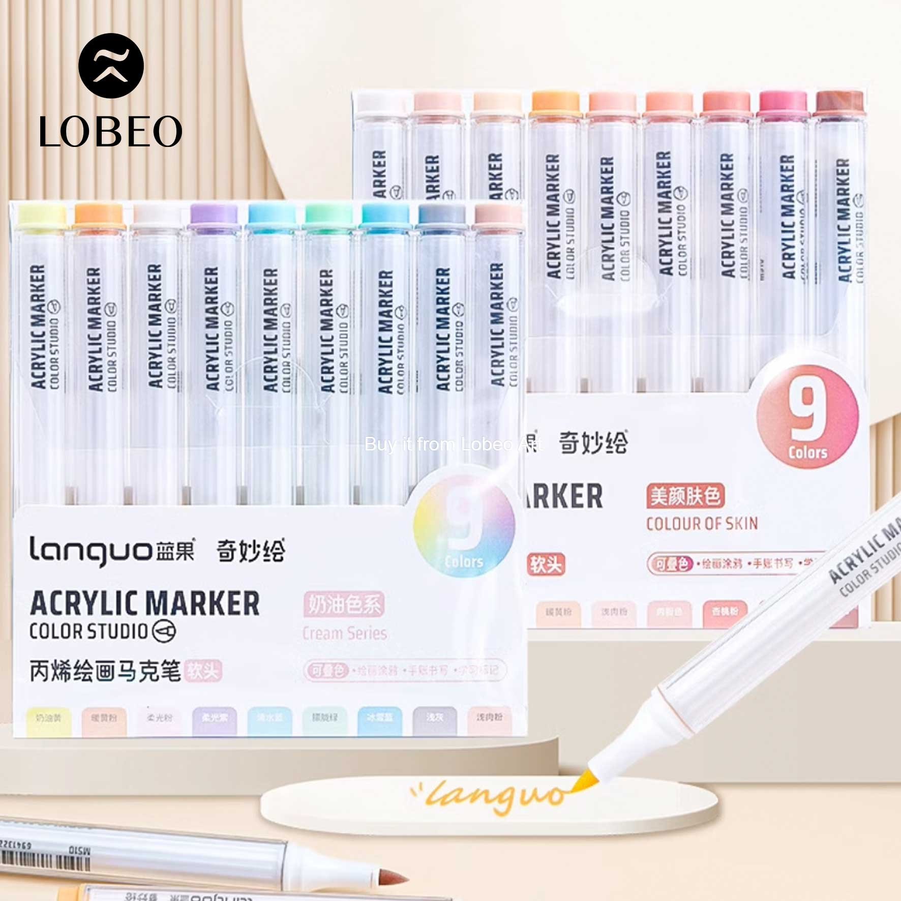 Set màu acrylic marker Languo