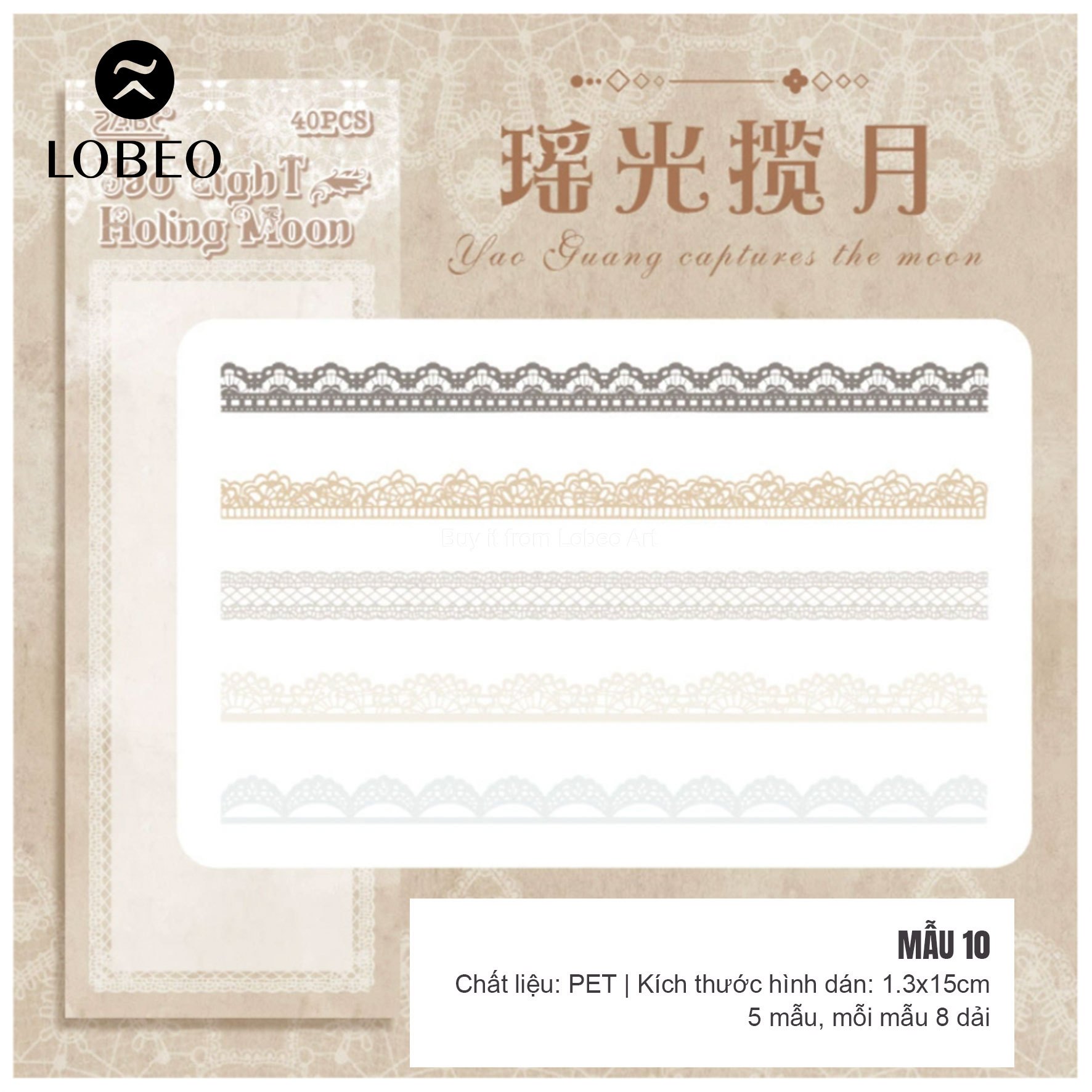 Sticker trang trí dạng ren