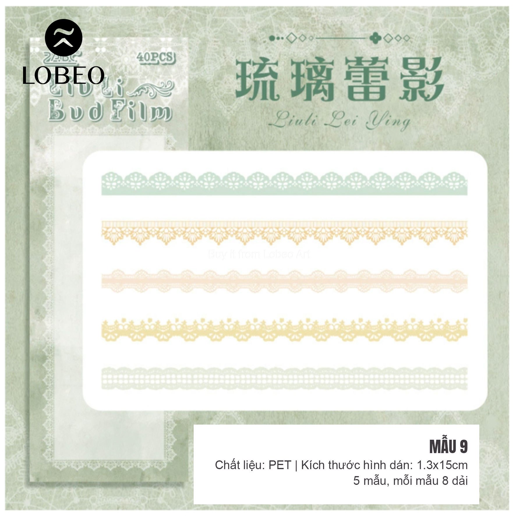 Sticker trang trí dạng ren