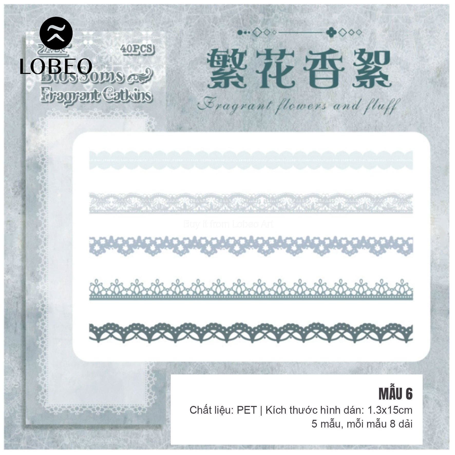 Sticker trang trí dạng ren