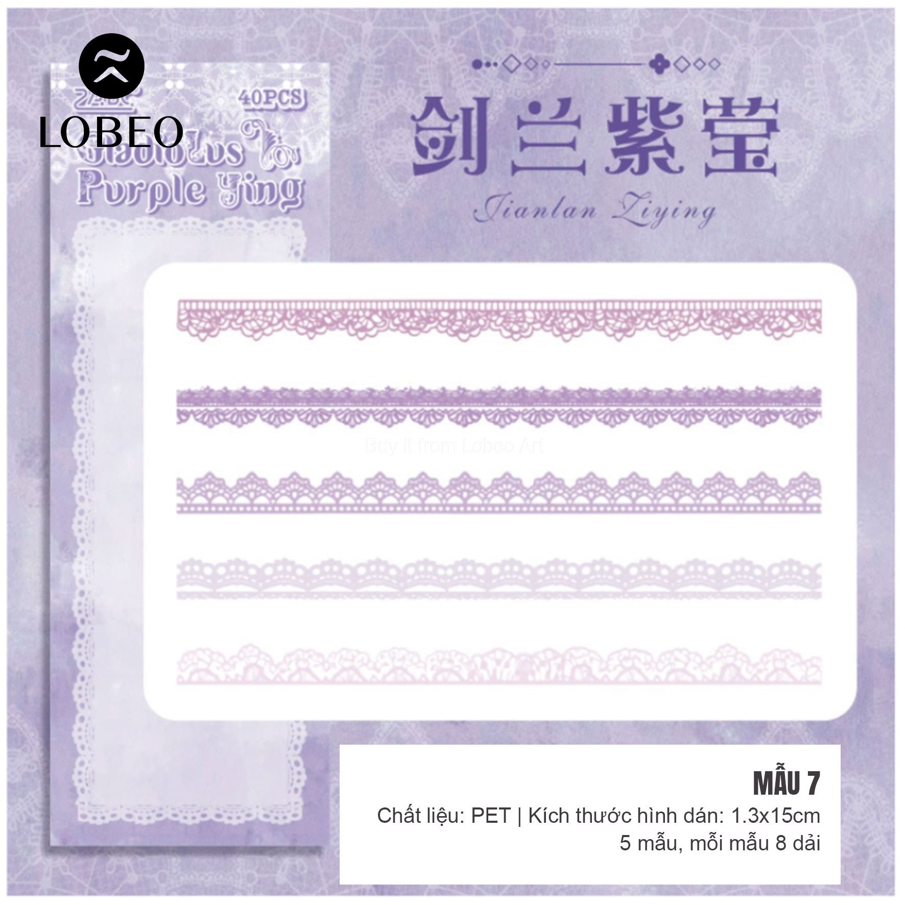 Sticker trang trí dạng ren