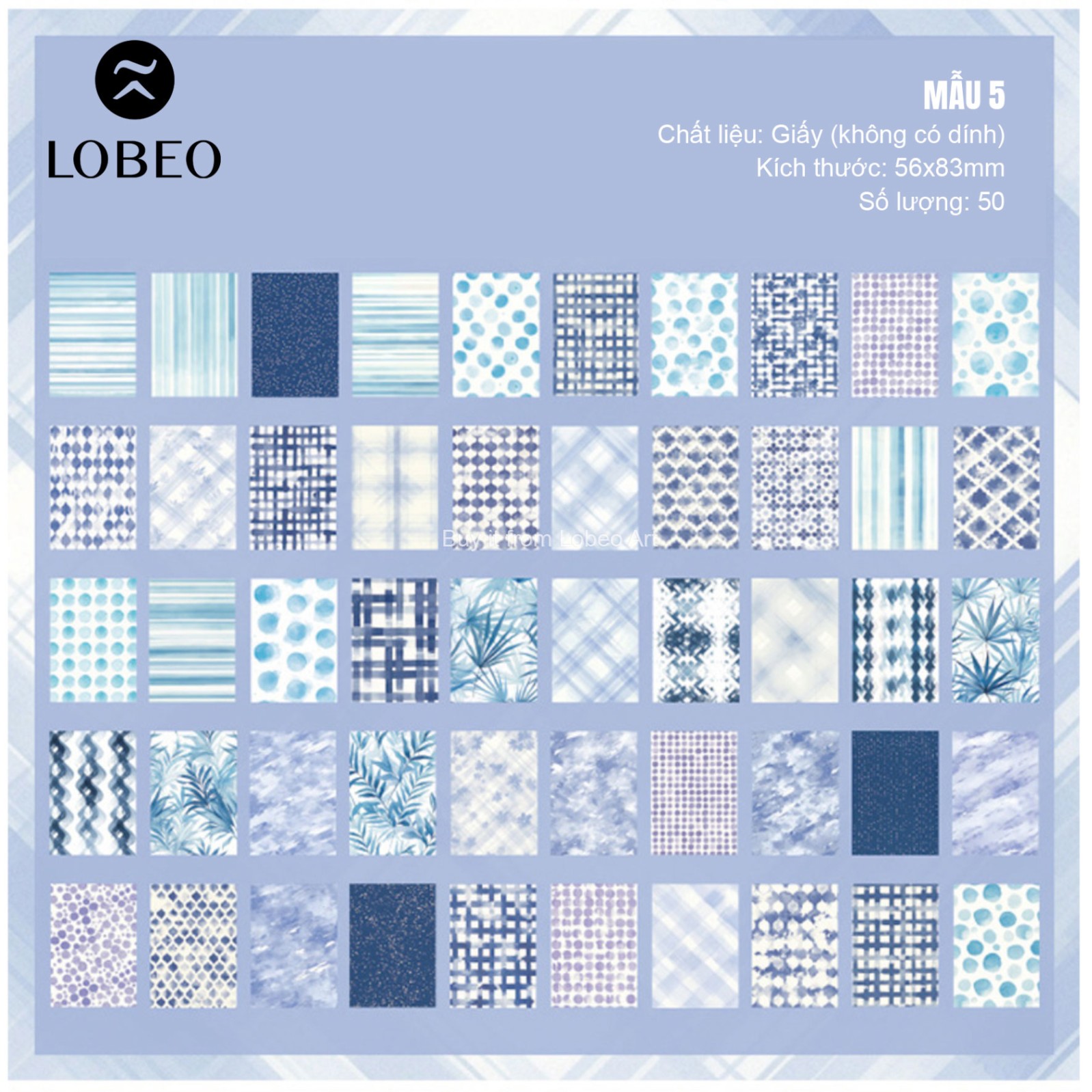 Set 50 miếng giấy hoạ tiết trang trí sổ vintage