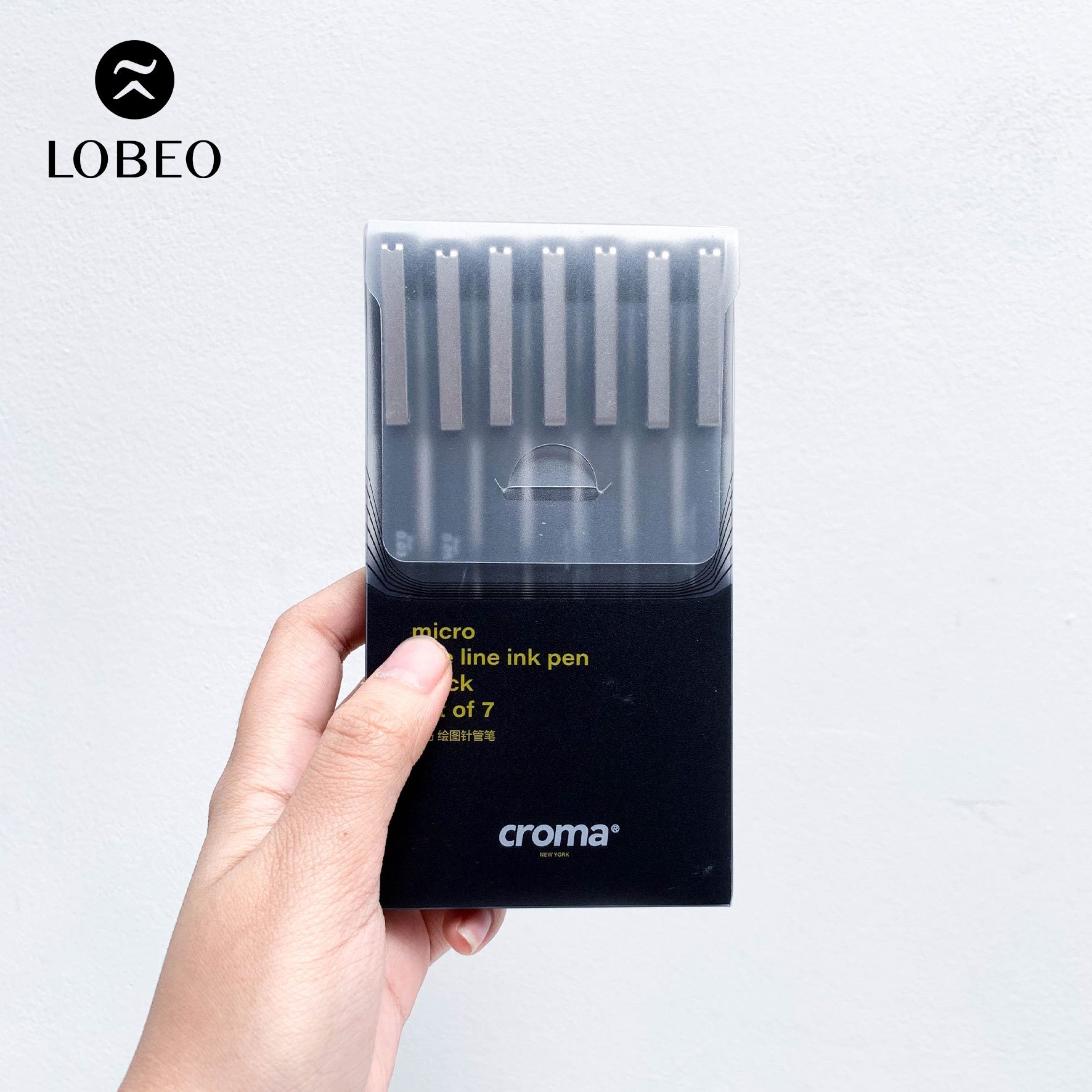 Bộ 7 bút đi nét Croma kháng nước, kháng cồn