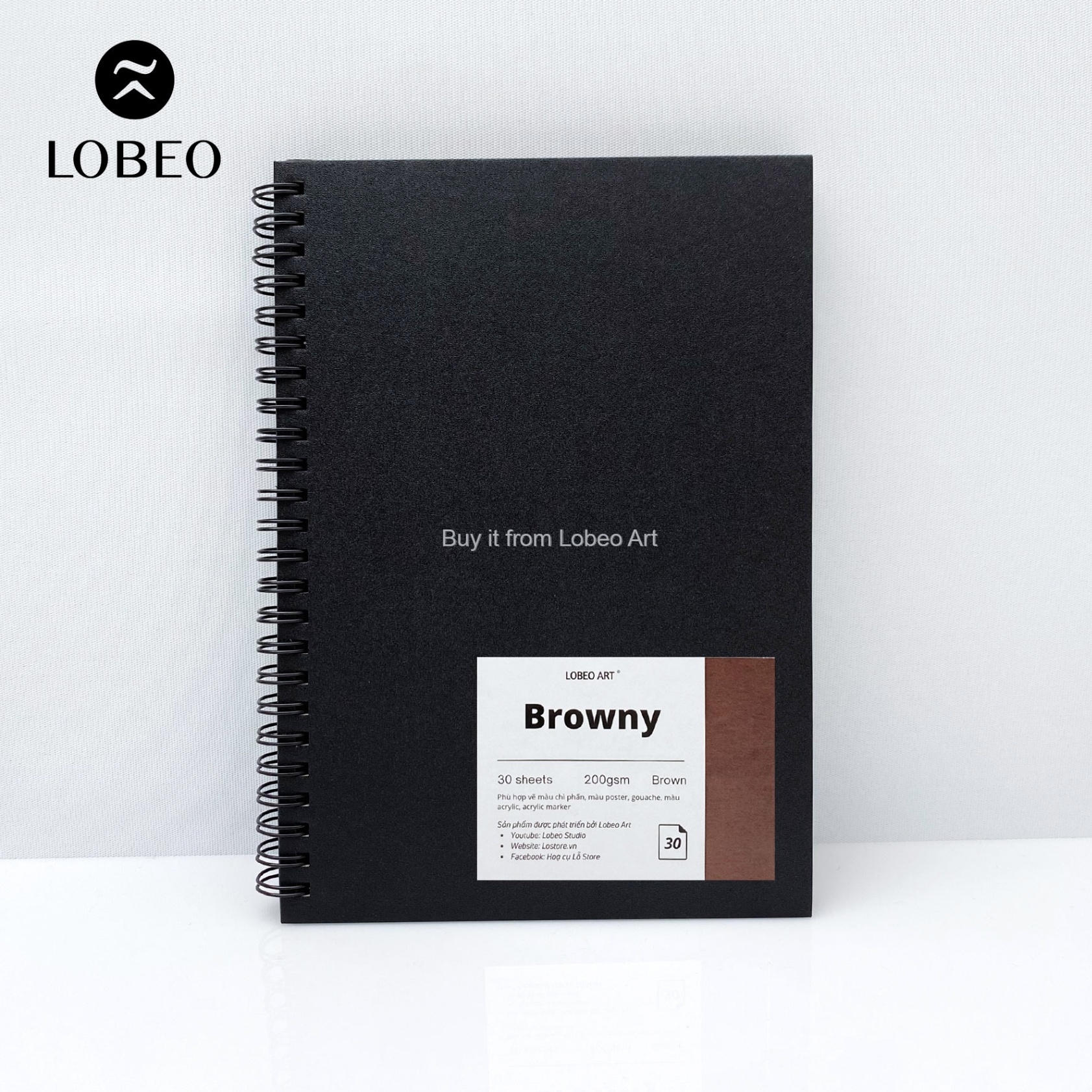 Sổ vẽ Lobeo Browny 30 tờ 200gsm