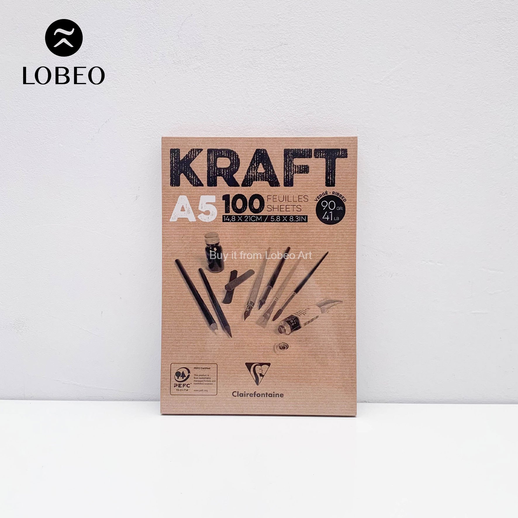Giấy vẽ Clairefontaine Kraft 100 tờ 90gsm