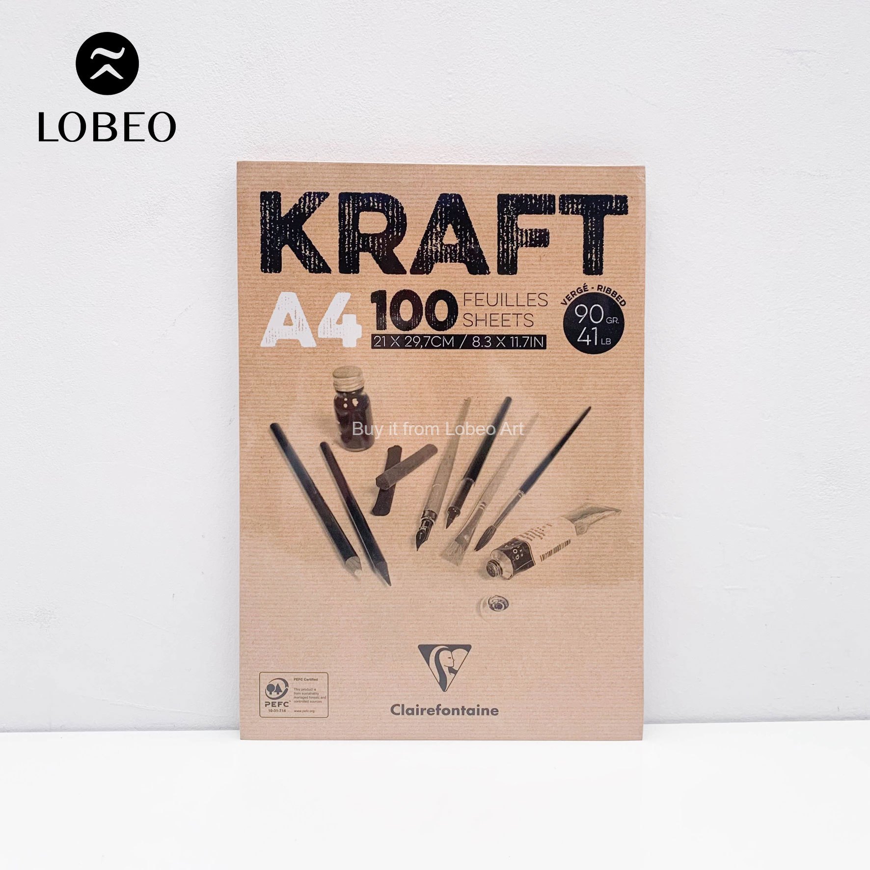 Giấy vẽ Clairefontaine Kraft 100 tờ 90gsm