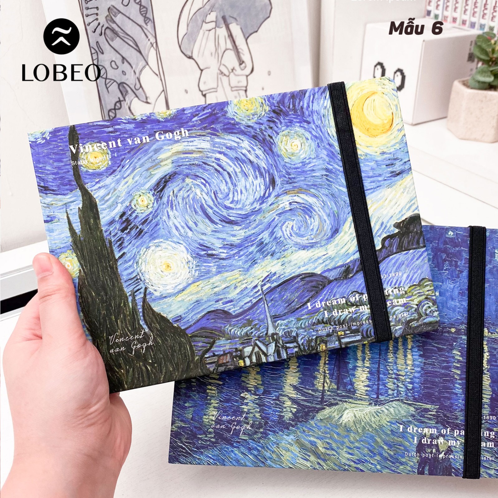 Sổ vẽ gáy khâu Vincent van Gogh 50 tờ 160gsm
