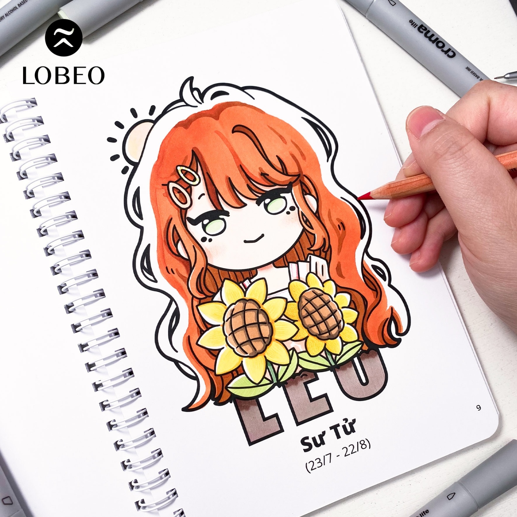 Sổ tô màu Chibi 12 cung Hoàng Đạo - Phần 2