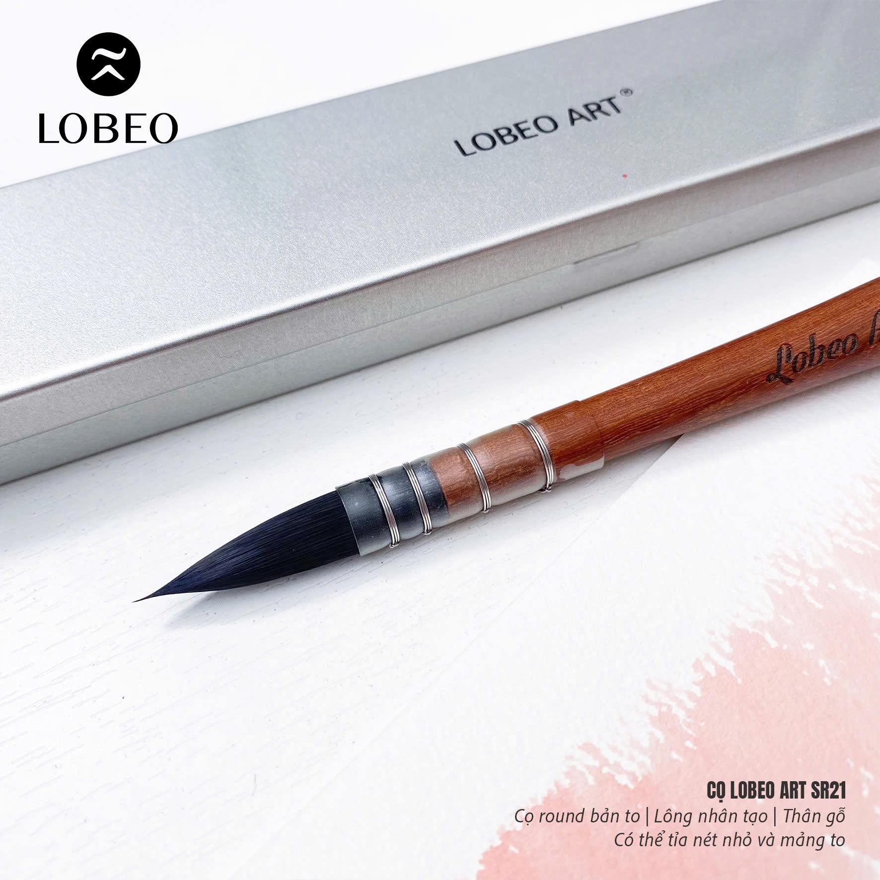 Cọ round bản to Lobeo Art SR21