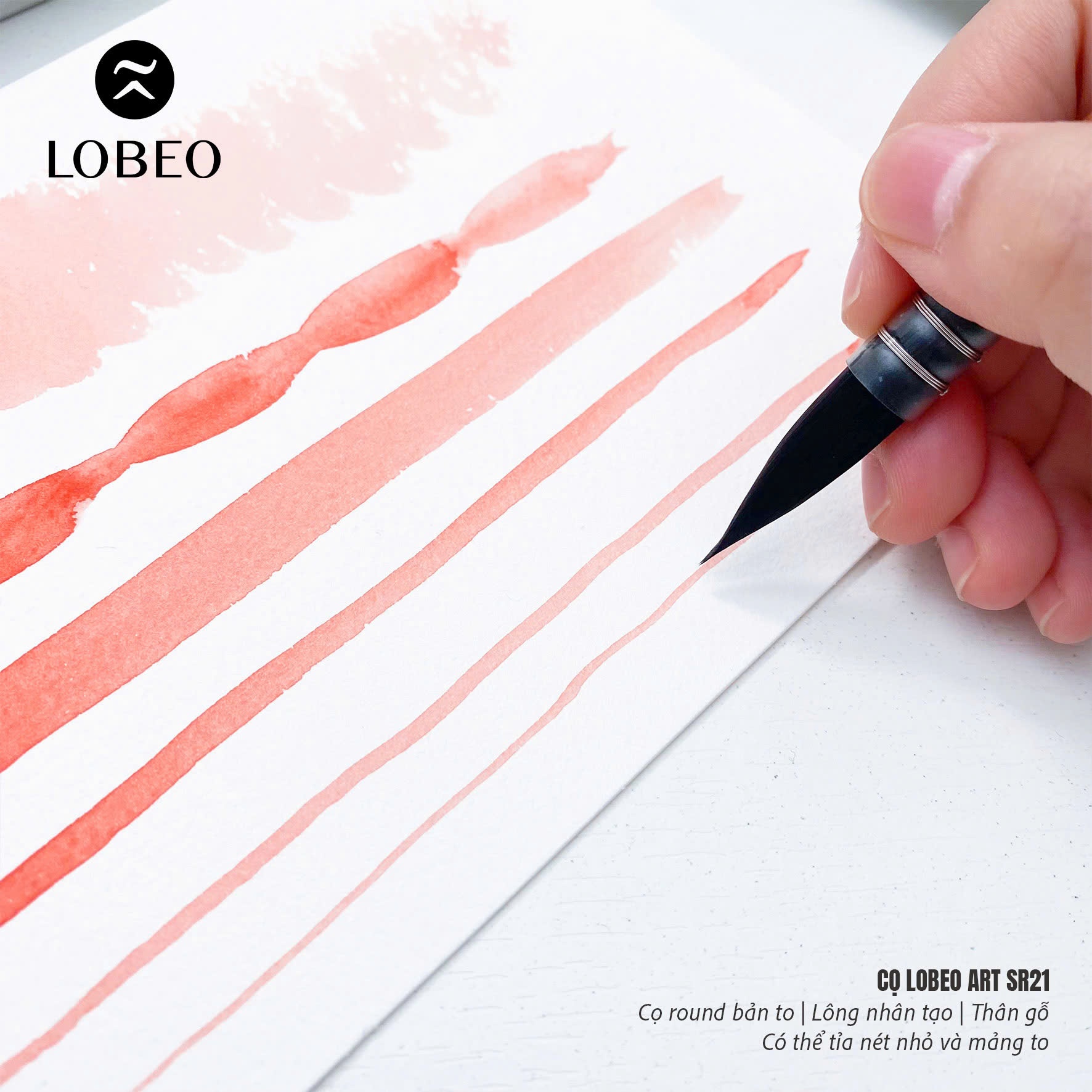 Cọ round bản to Lobeo Art SR21