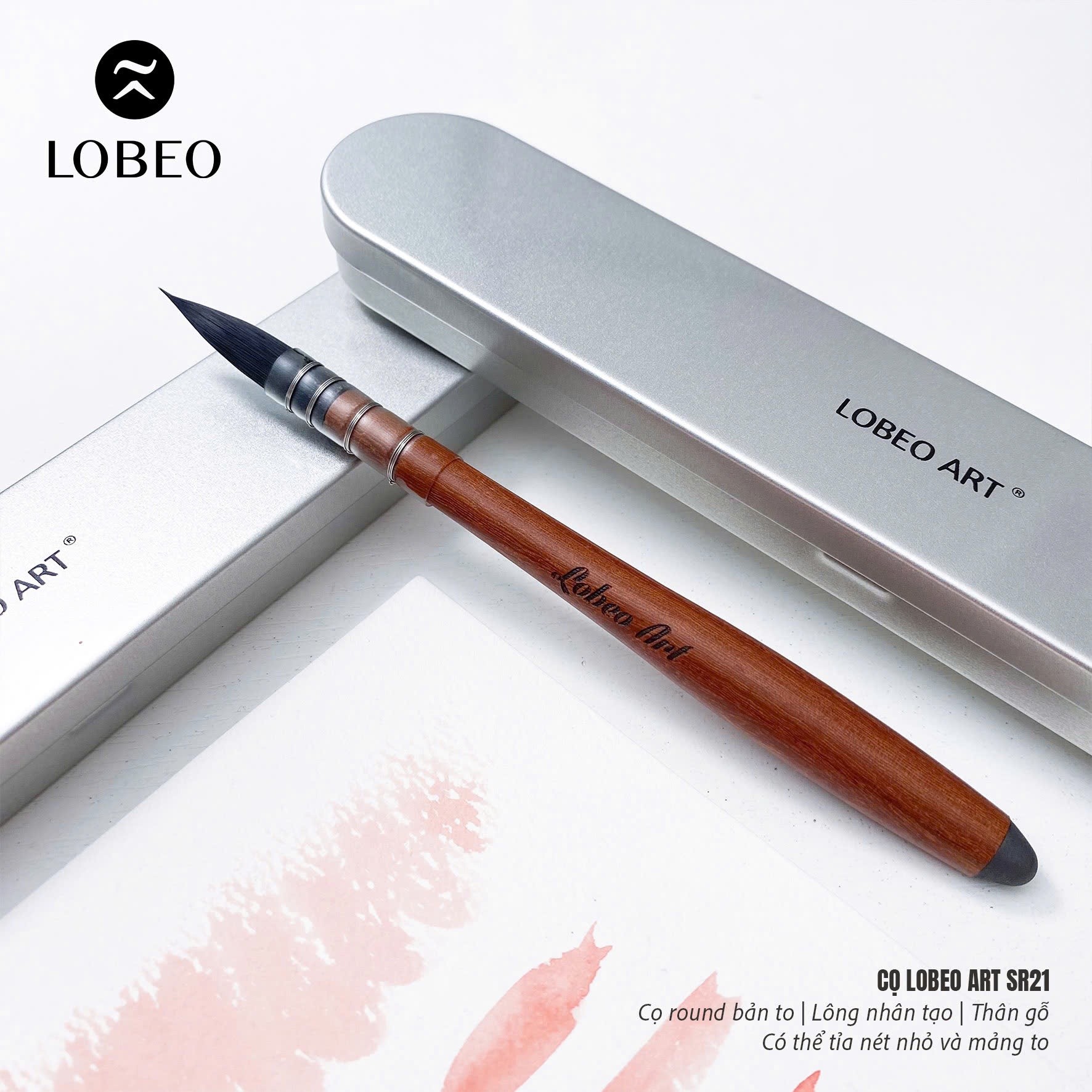 Cọ round bản to Lobeo Art SR21