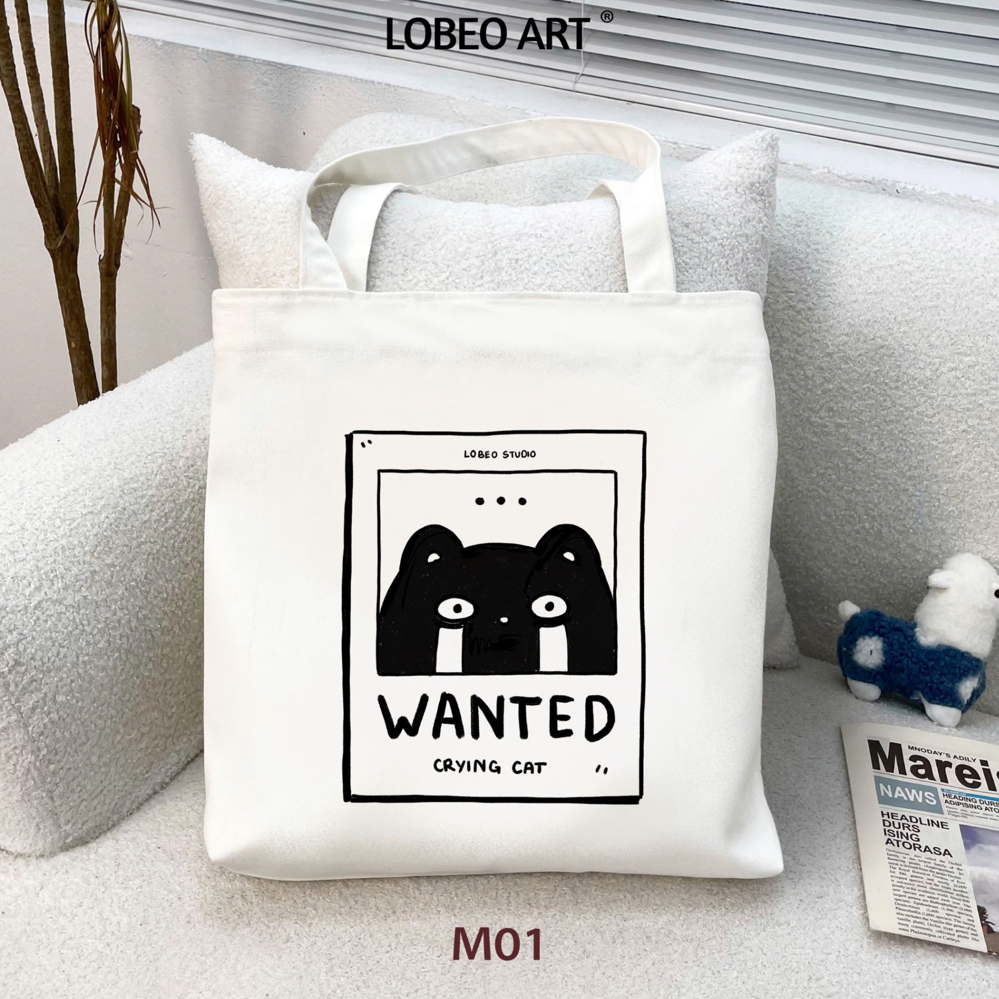Túi tote, túi vải canvas Zumeo, Lobeo M01