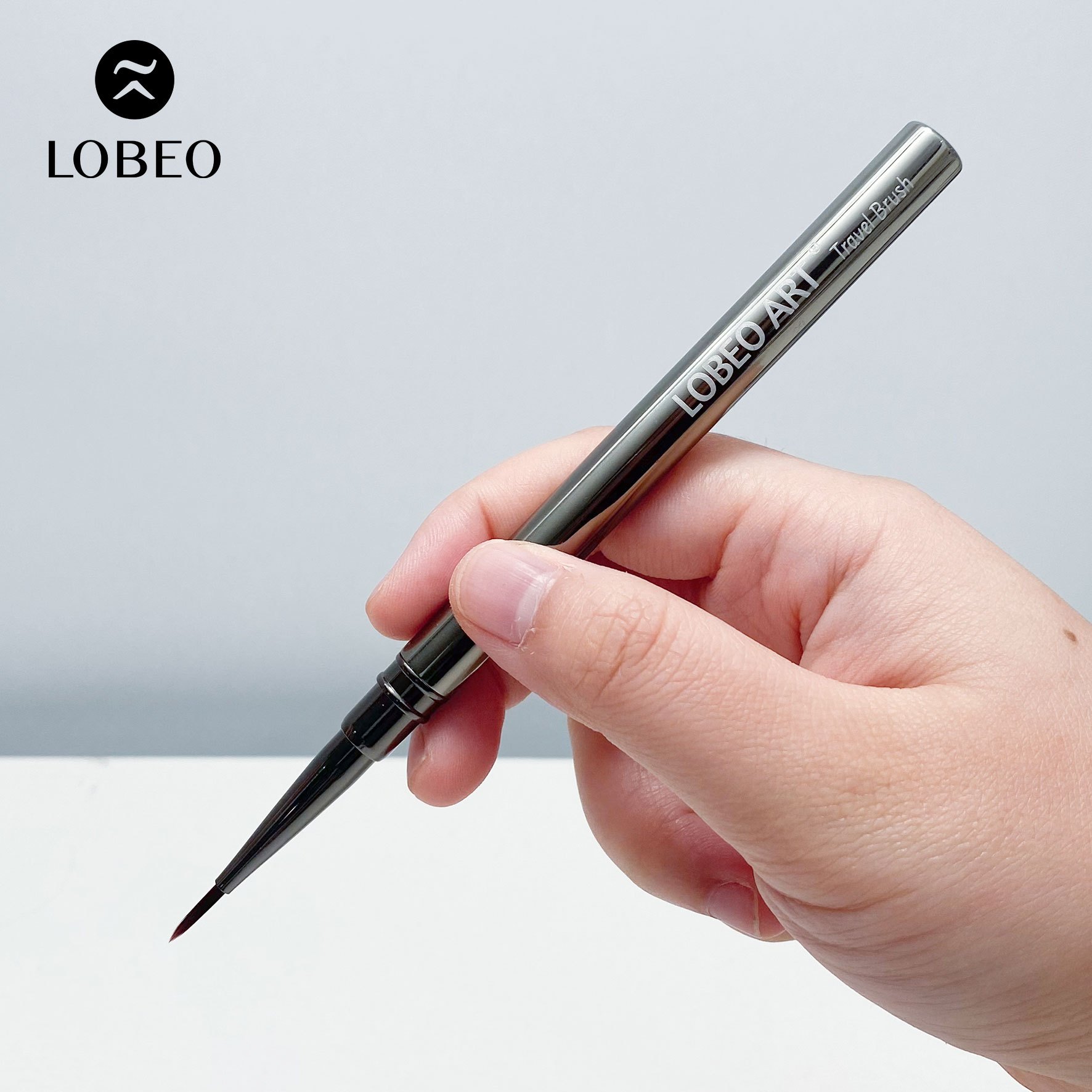 Cọ tỉa Lobeo Art Travel Brush thân nhôm
