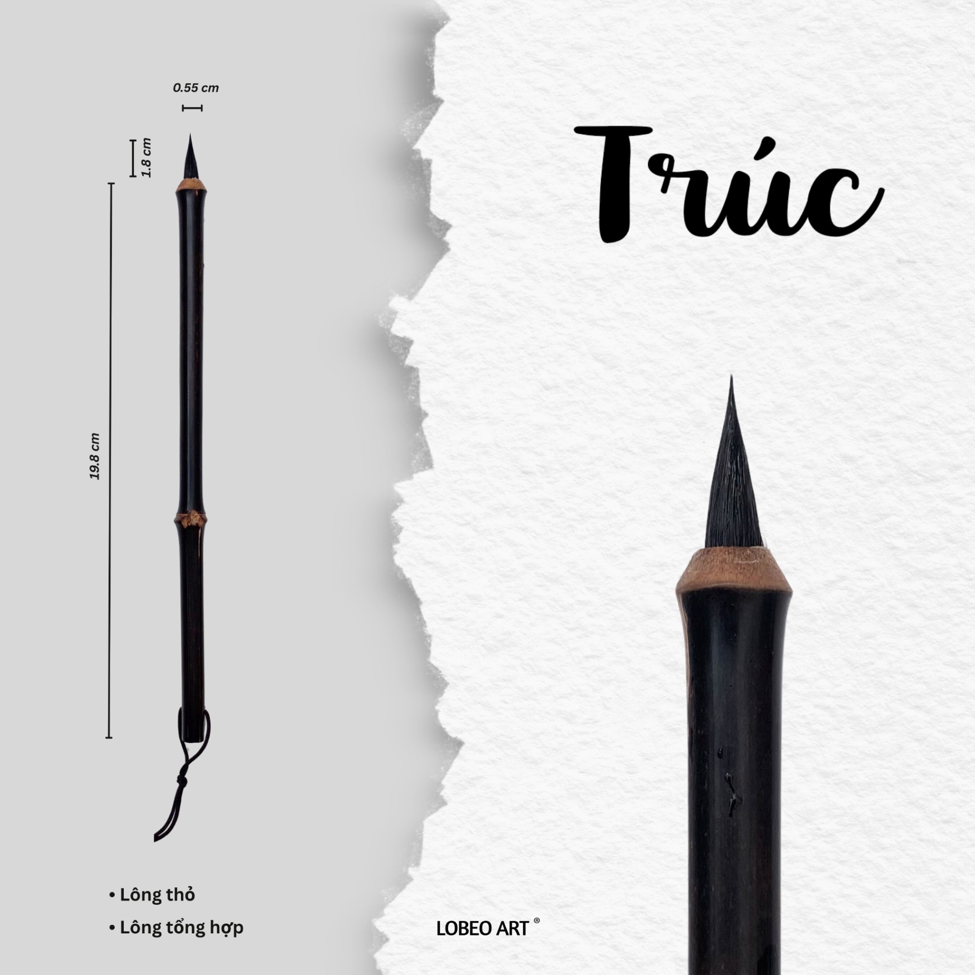 Cọ vẽ thư pháp Lobeo - Trúc