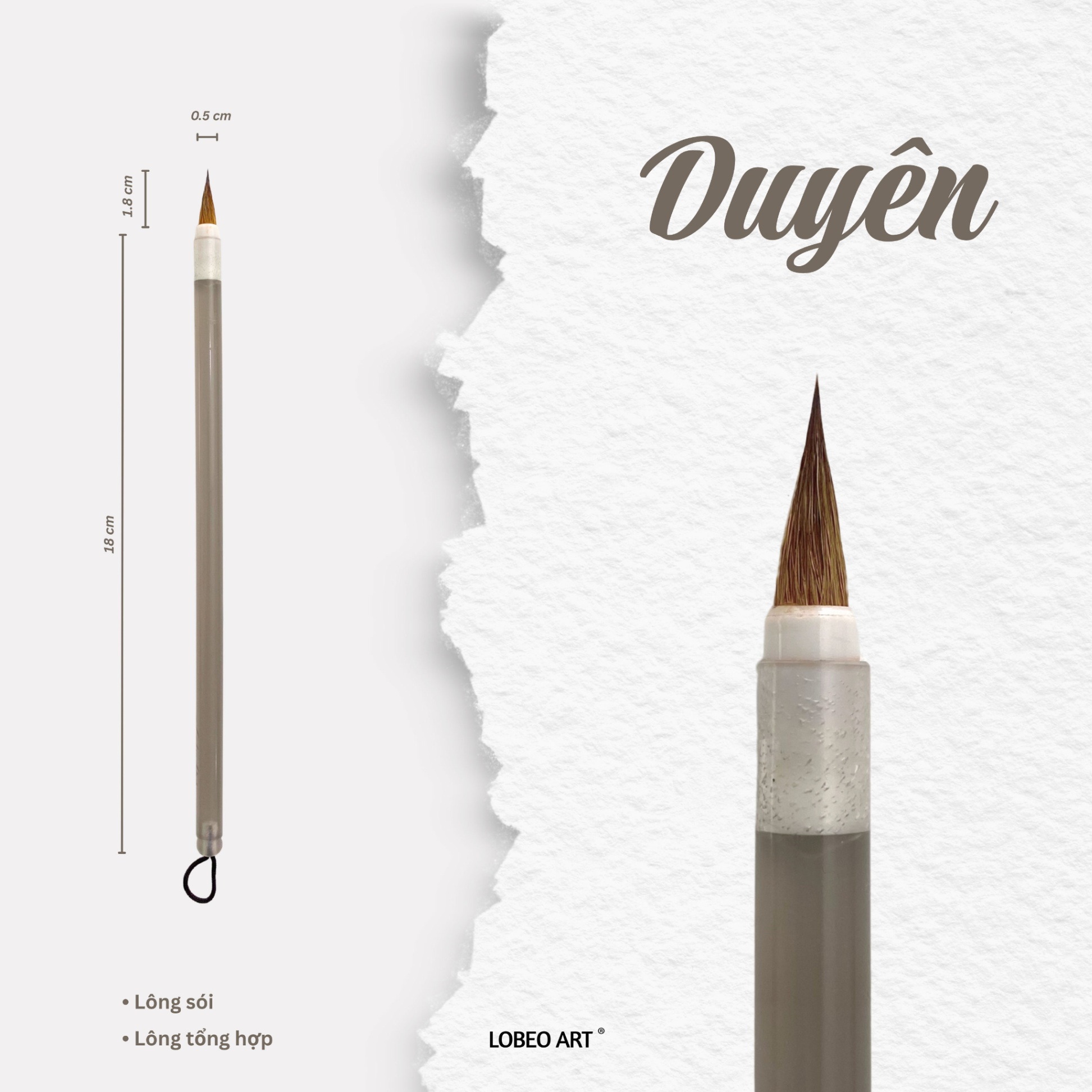 (Quà tặng) Cọ vẽ thư pháp Lobeo - Duyên
