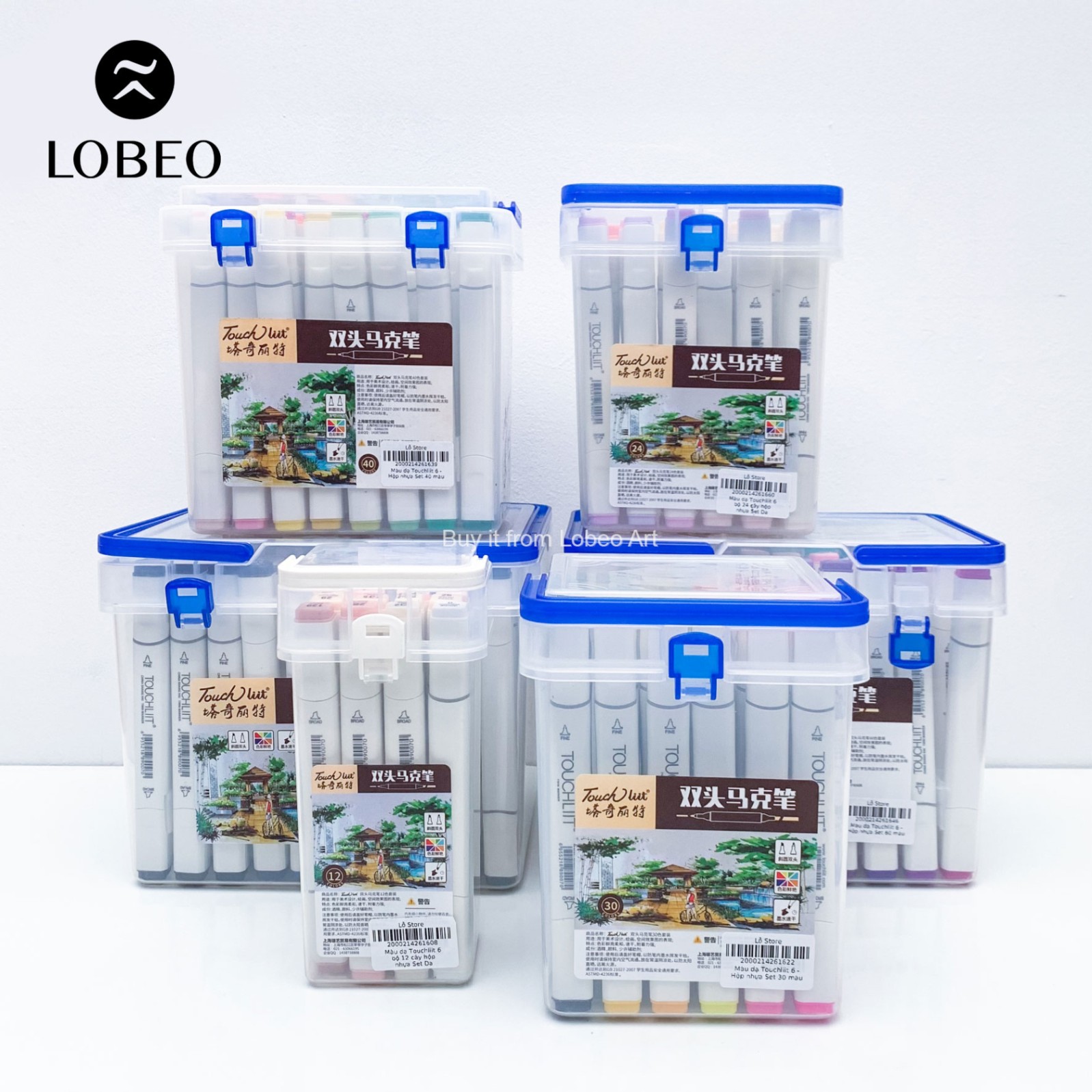 Màu dạ Touchliit 6 - Hộp nhựa