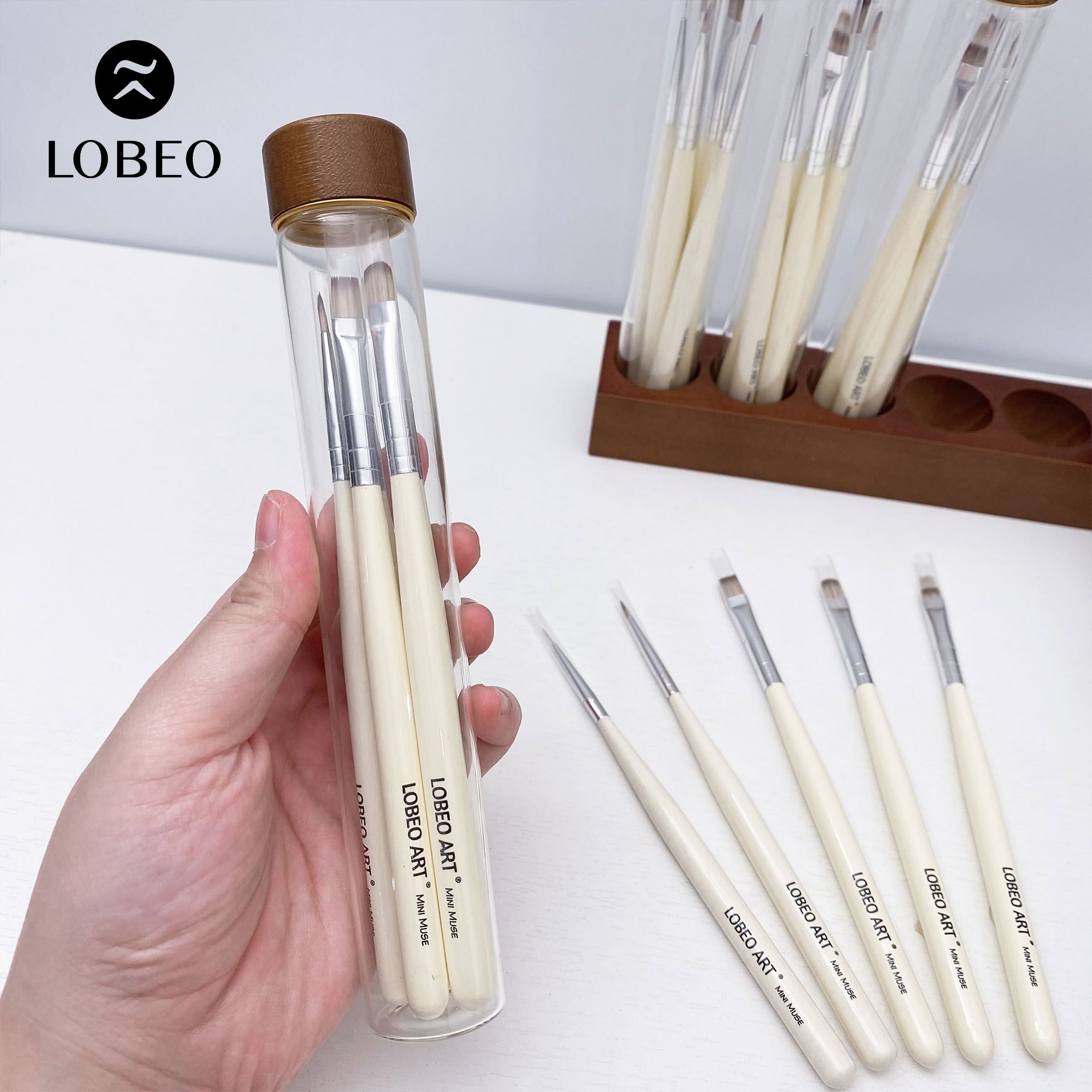 Bộ 5 cọ vẽ Lobeo Mini Muse - Crystal