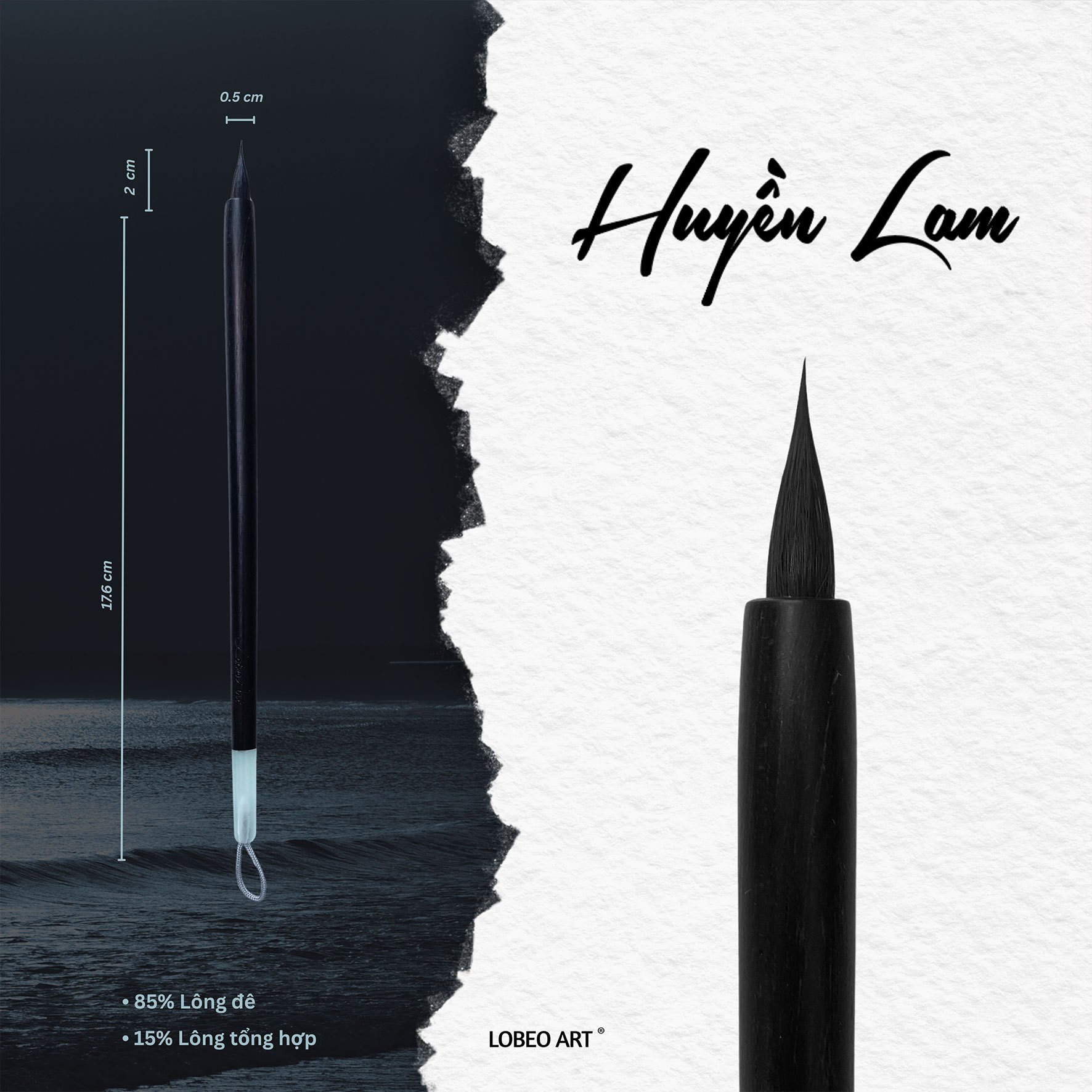Cọ vẽ thư pháp Lobeo - Huyền Lam