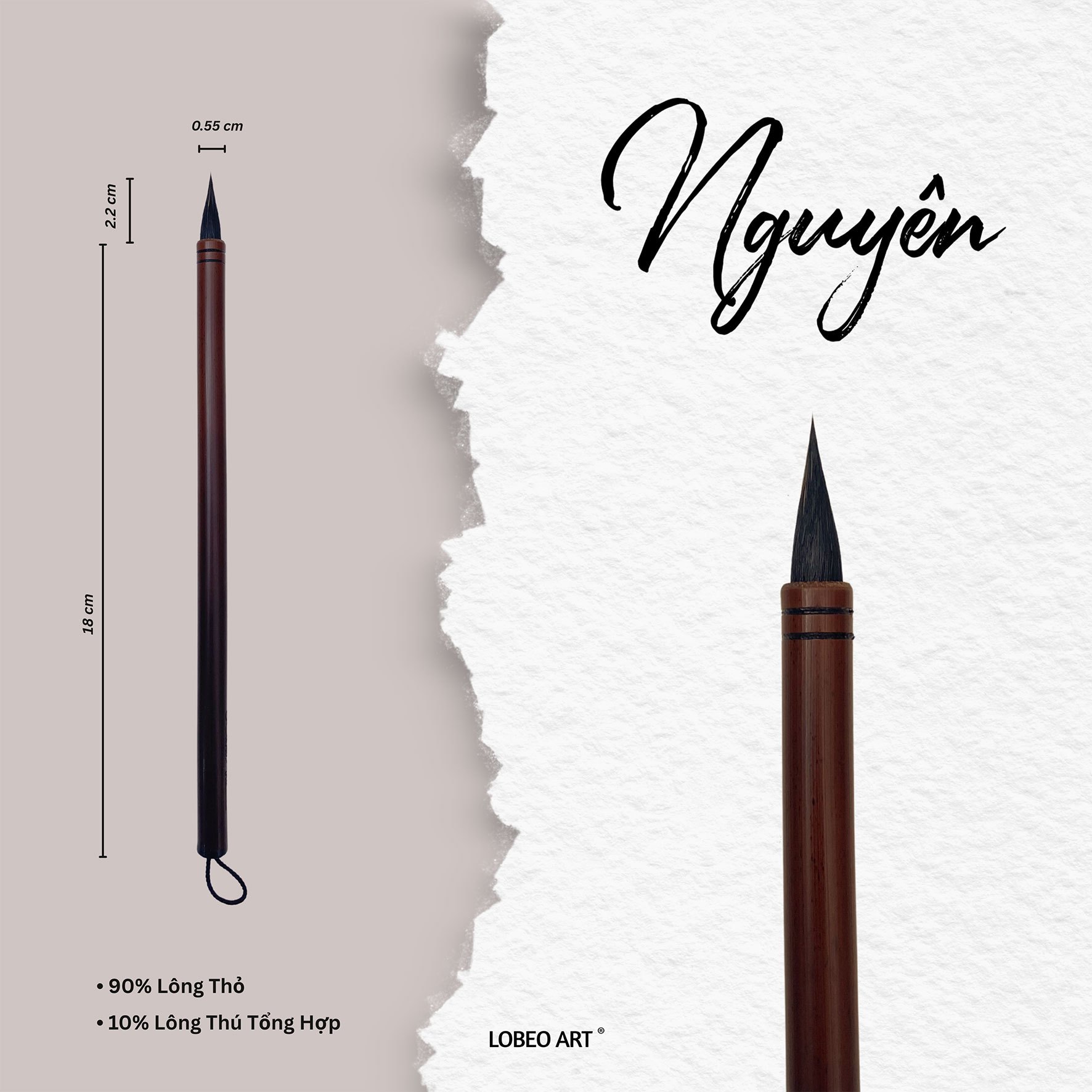 Cọ vẽ thư pháp Lobeo - Nguyên