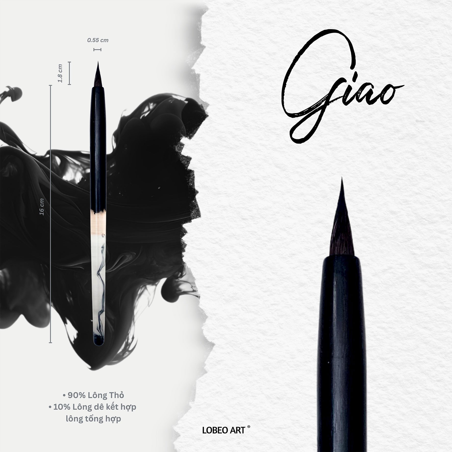 Cọ vẽ thư pháp Lobeo - Giao
