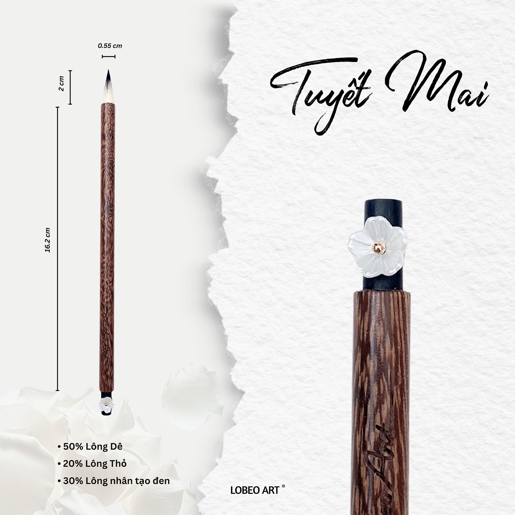 Cọ vẽ thư pháp Lobeo - Tuyết Mai