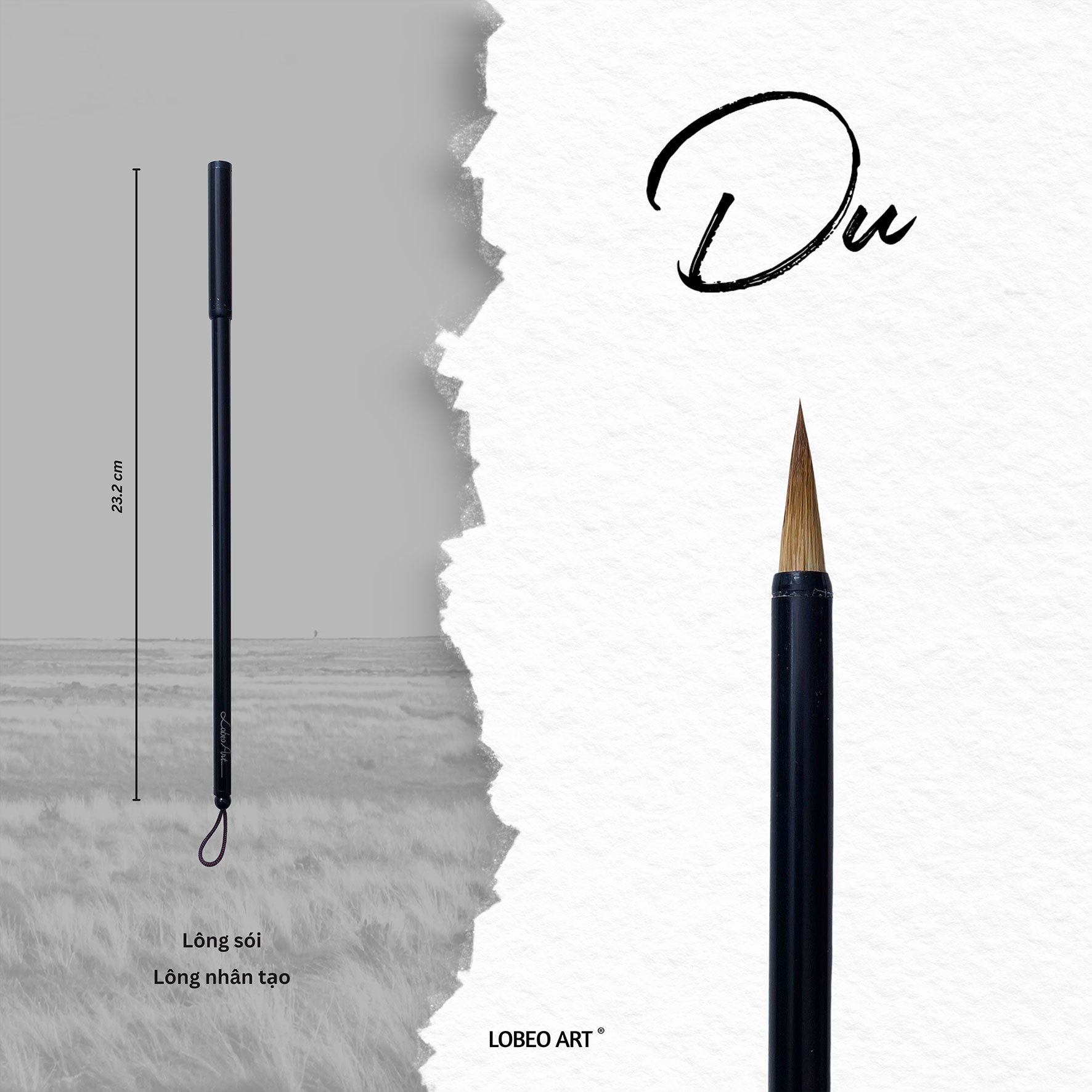 Cọ vẽ thư pháp Lobeo - Du (Bản cũ)