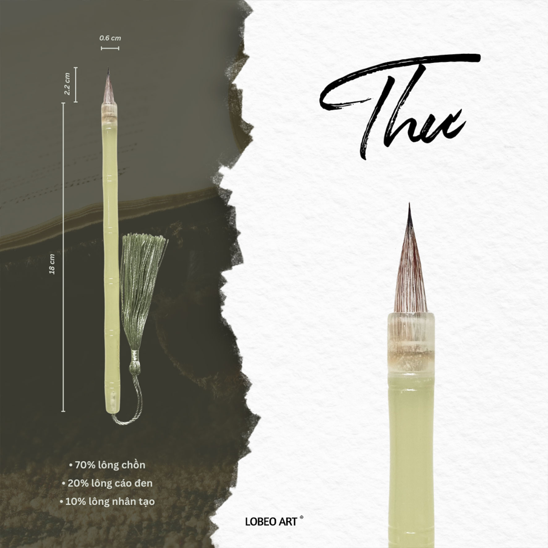 Cọ thư pháp Lobeo - Thư