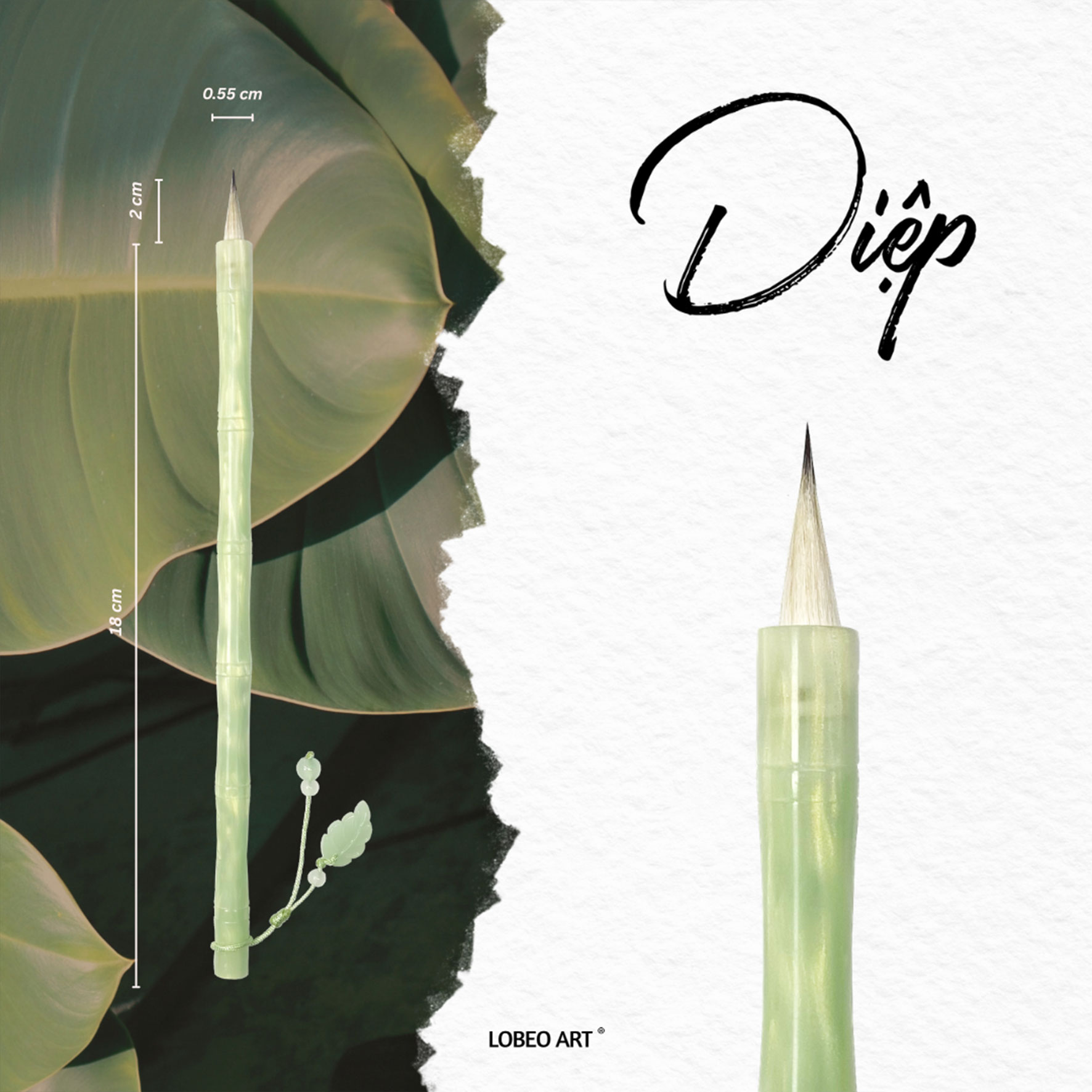 Cọ vẽ thư pháp Lobeo - Diệp
