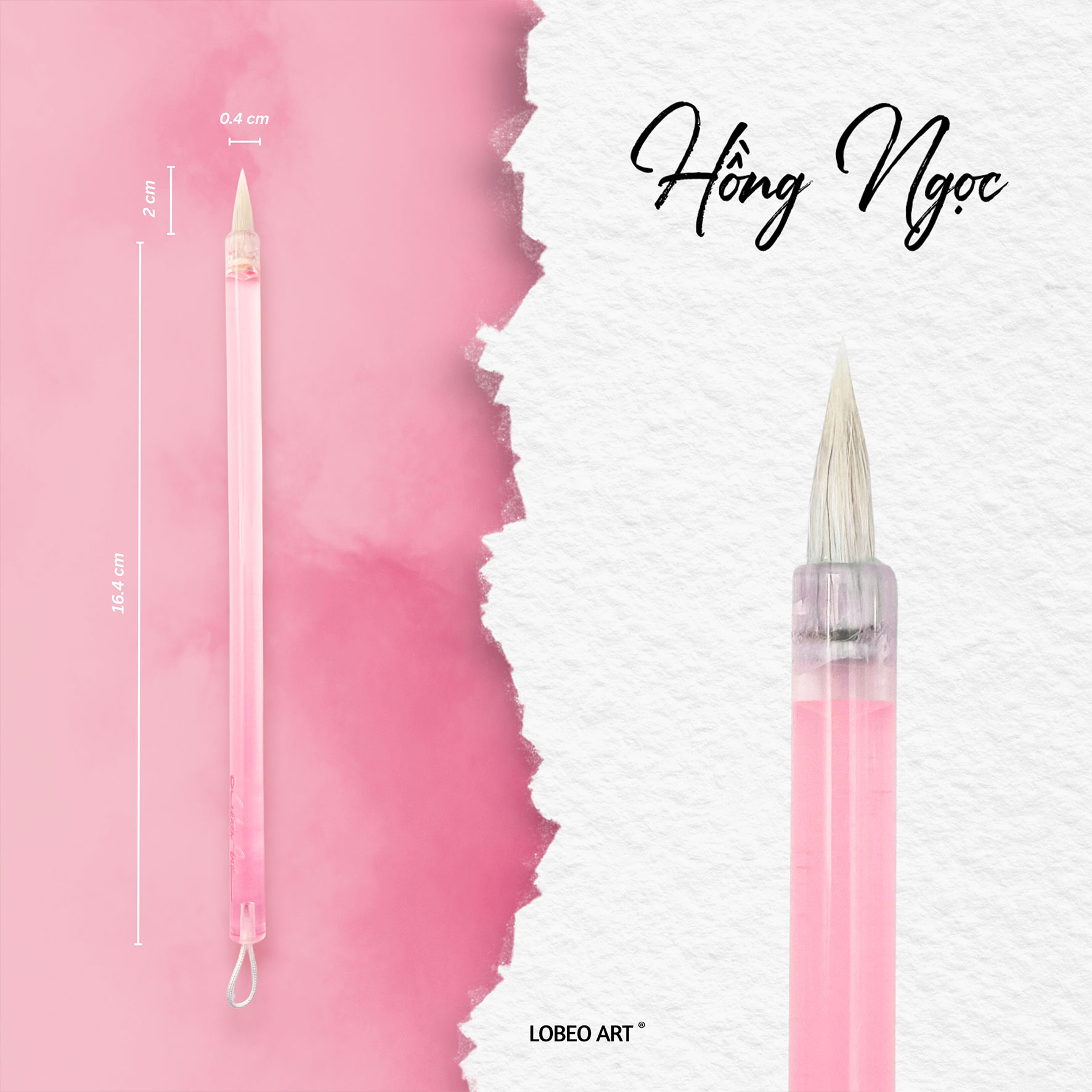Cọ vẽ thư pháp Lobeo - Hồng Ngọc