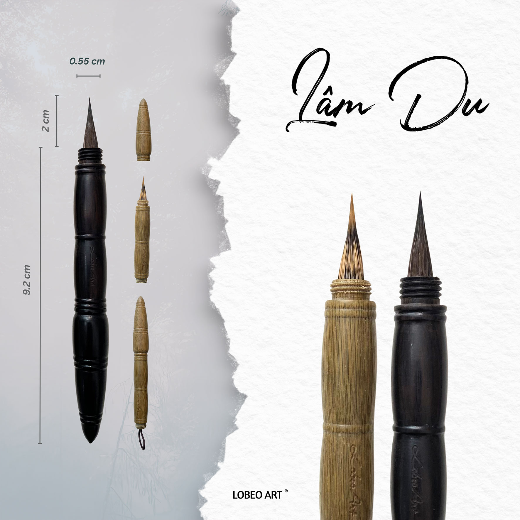 Cọ vẽ thư pháp Lobeo - Lâm Du