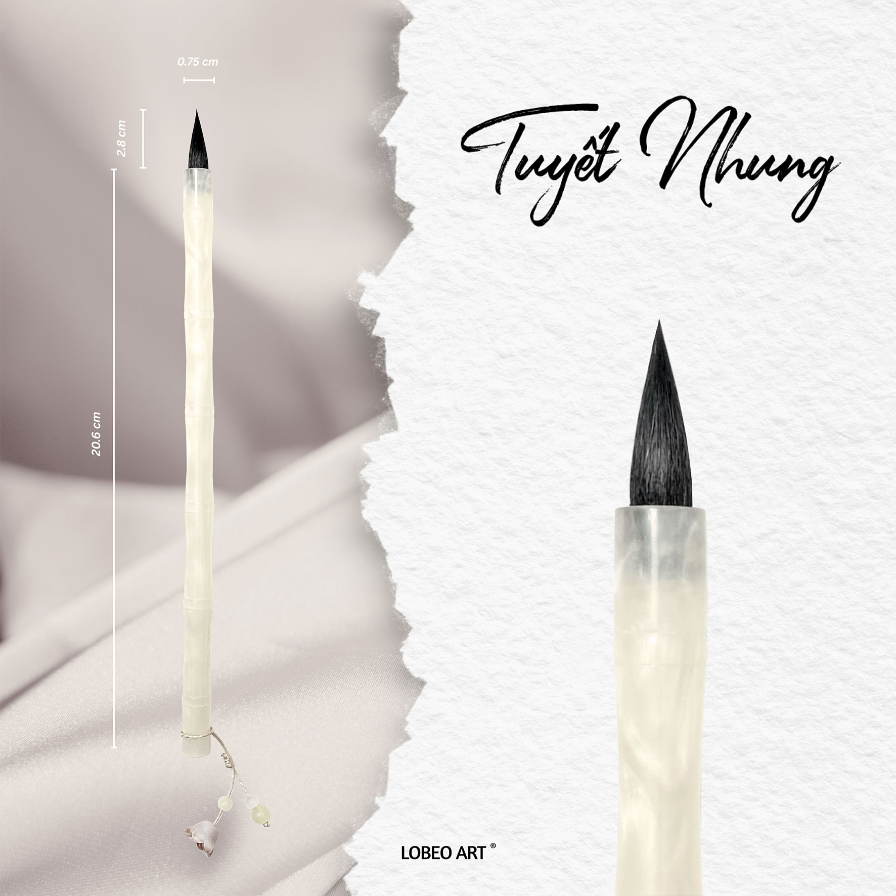 Cọ vẽ thư pháp Lobeo - Tuyết Nhung