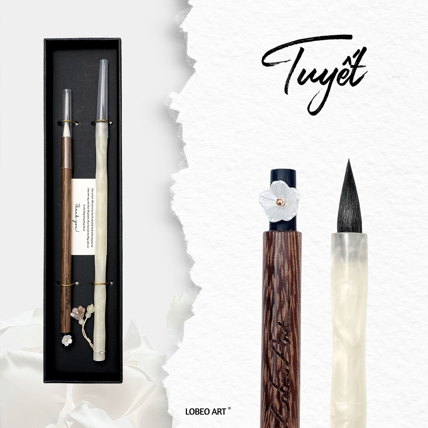 Combo 2 cọ vẽ thư pháp - Tuyết CB22