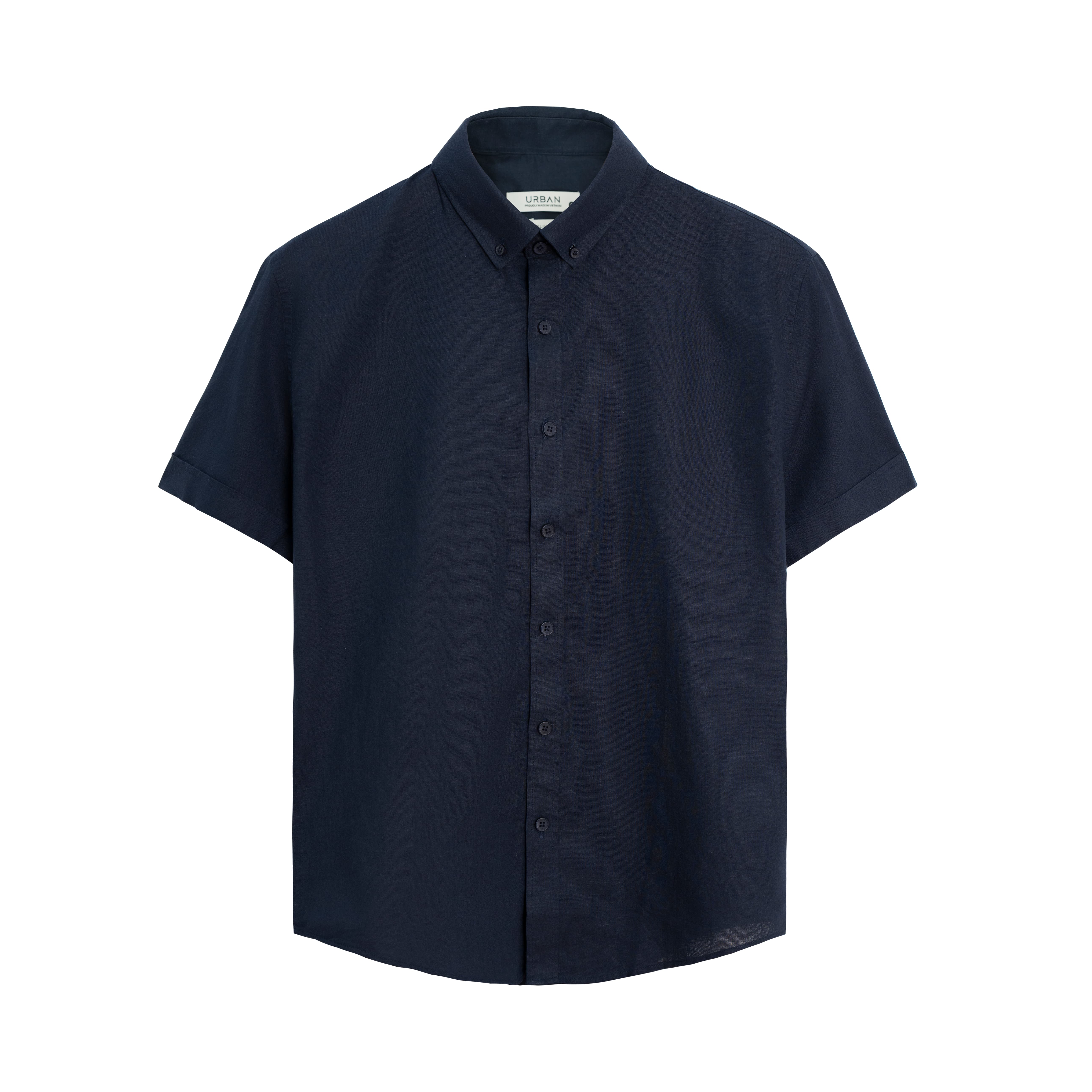 Áo Sơ Mi Cộc Tay Linen Urban 1305 - Xanh than - S