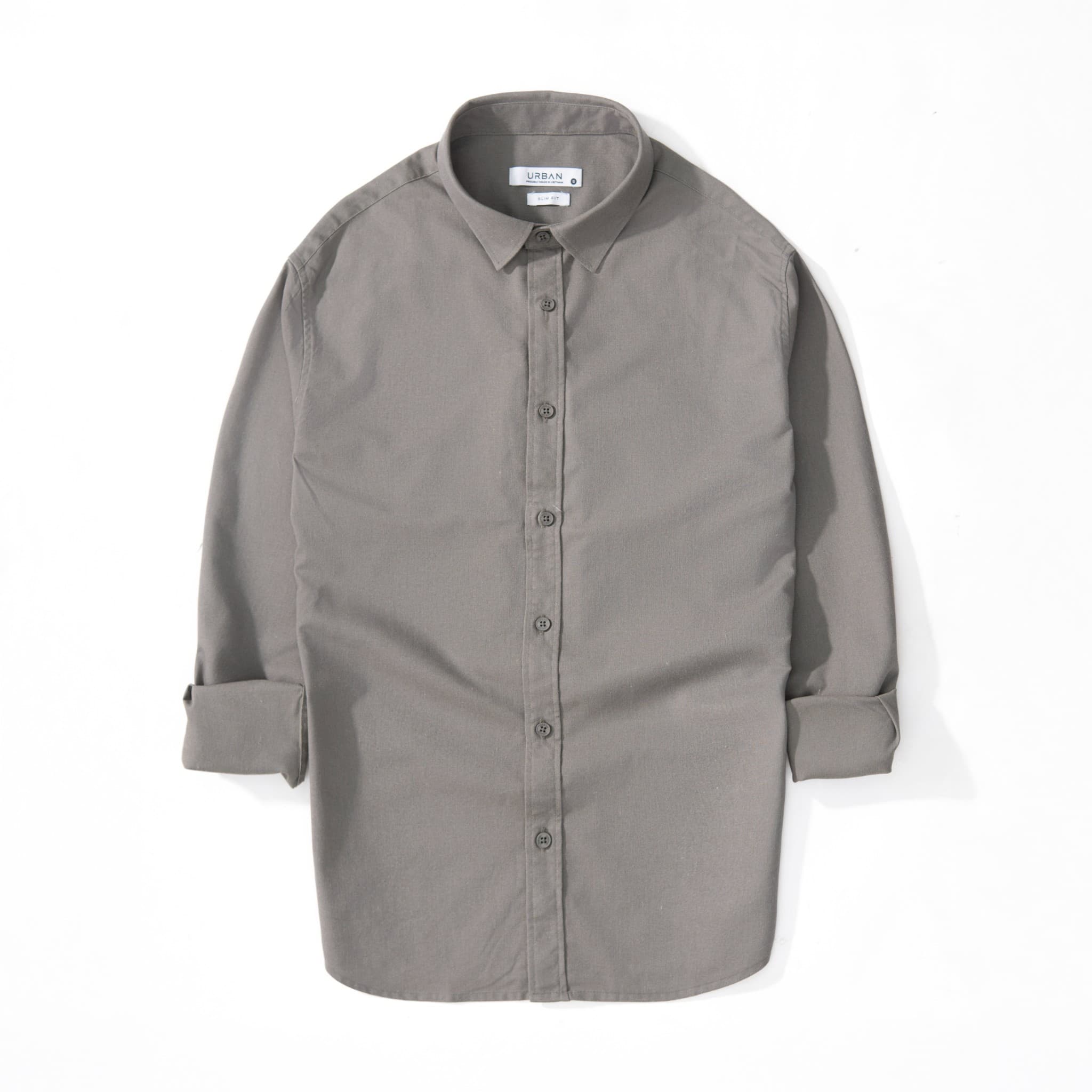 Áo Sơ Mi Dài Tay Urban Linen 1005 - Rêu - S