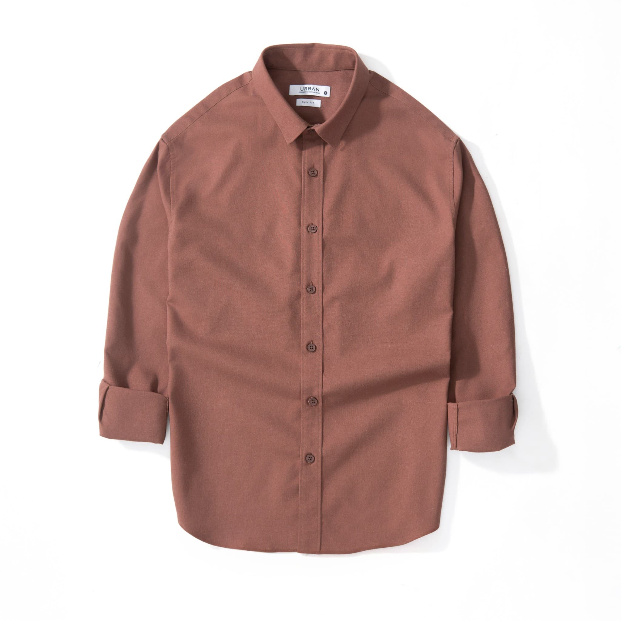 Áo Sơ Mi Dài Tay Urban Linen 1005 - Nâu - S
