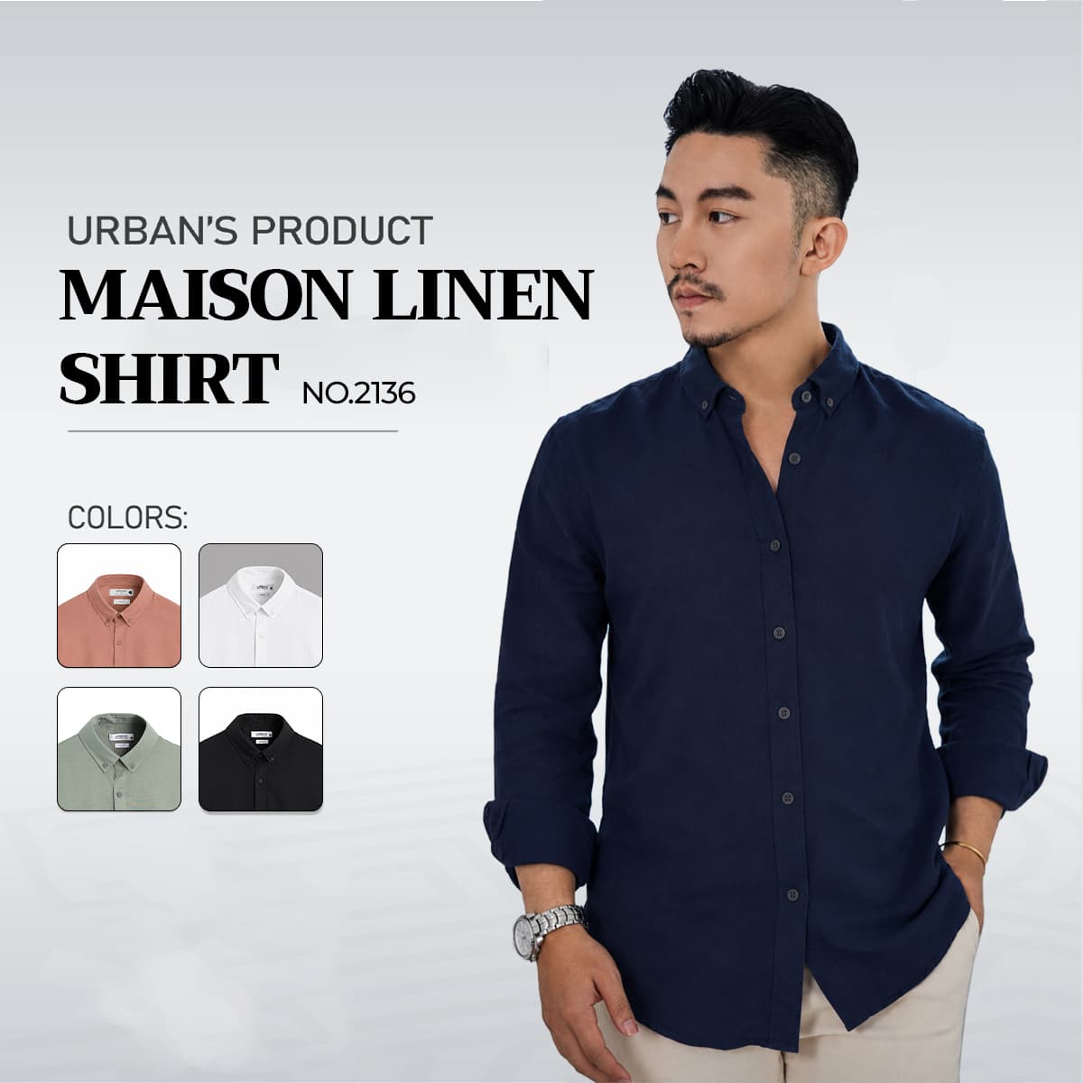 Áo Sơ Mi Dài Tay Urban 2136