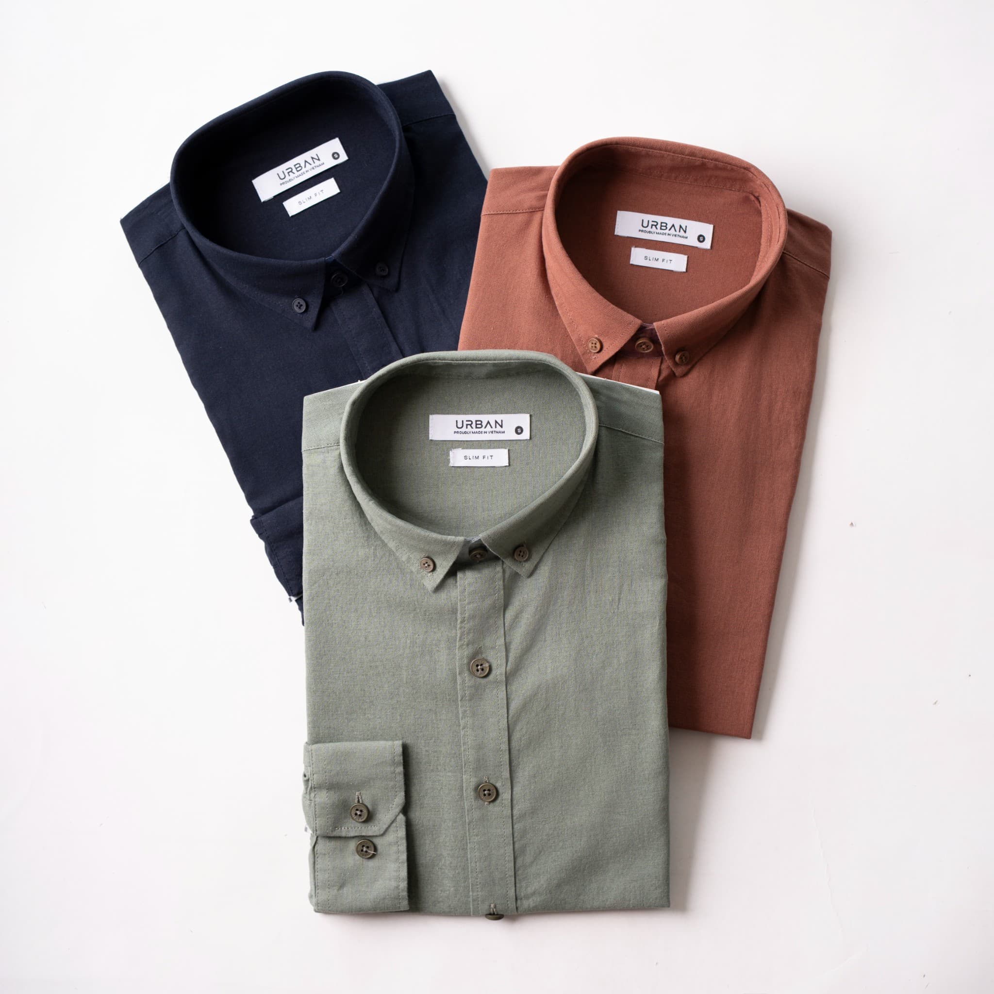 Áo Sơ Mi Trơn Dài Tay Linen Urban 1003