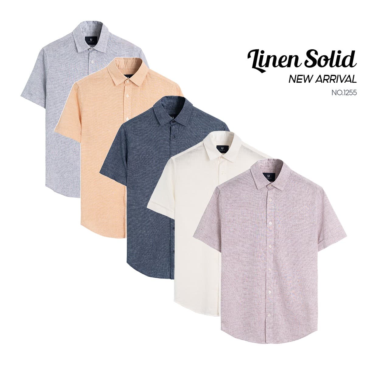 Áo Sơ Mi Cộc Tay Linen Solid Urban 1255