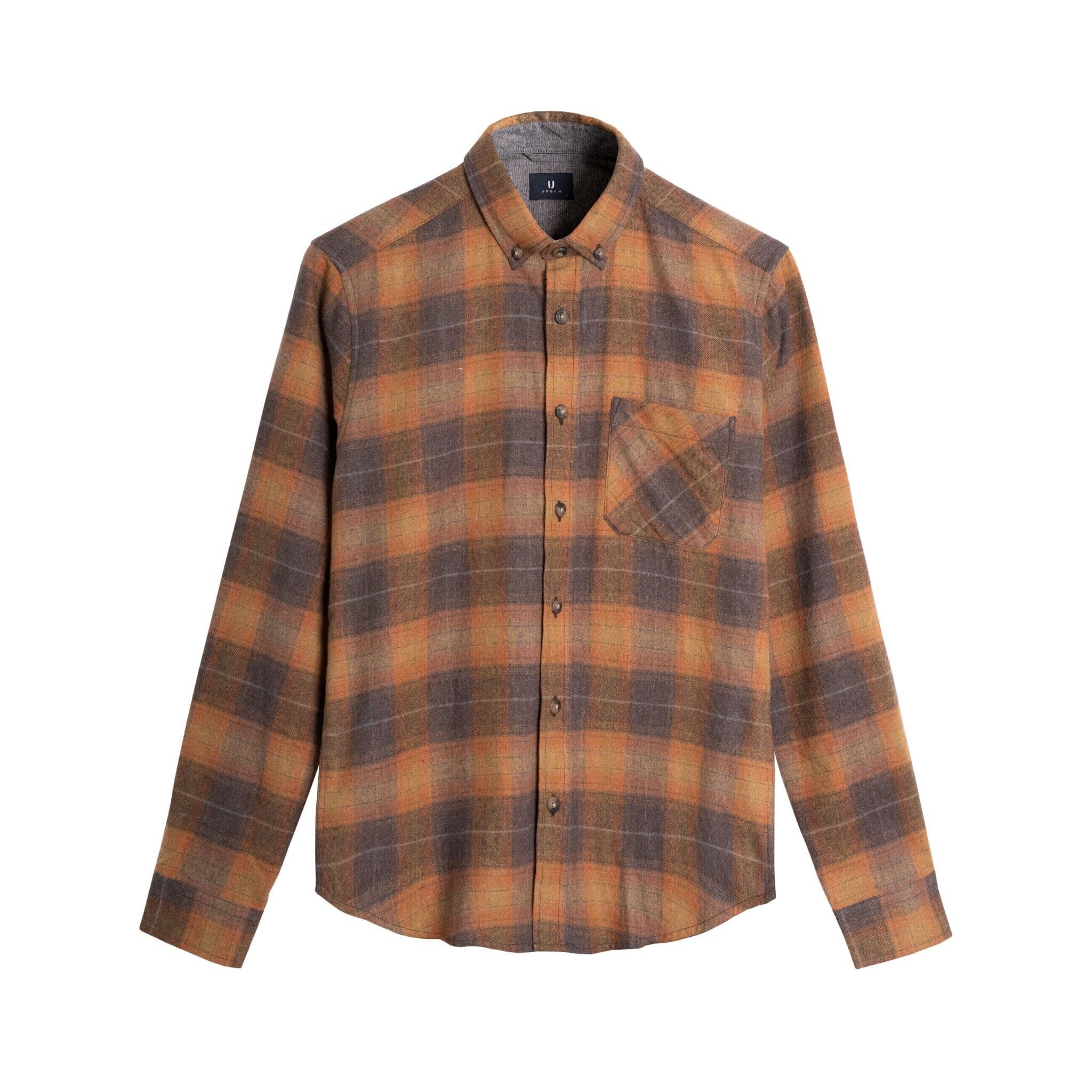 Áo Sơ Mi Dạ Dài Tay Kẻ Túi Ngực Urban 1299 - NO.1 - S
