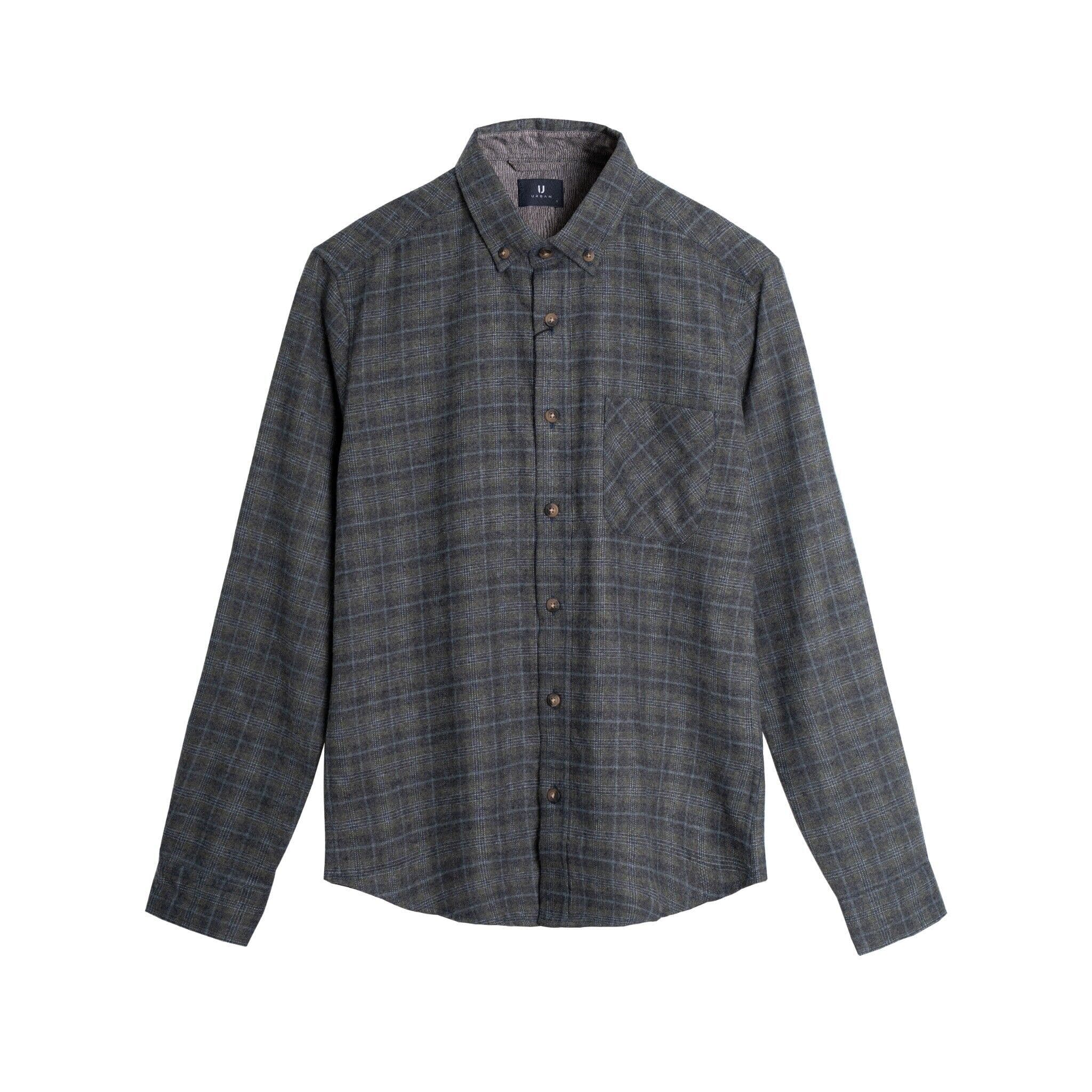 Áo Sơ Mi Dạ Dài Tay Kẻ Túi Ngực Urban 1299 - NO.2 - S